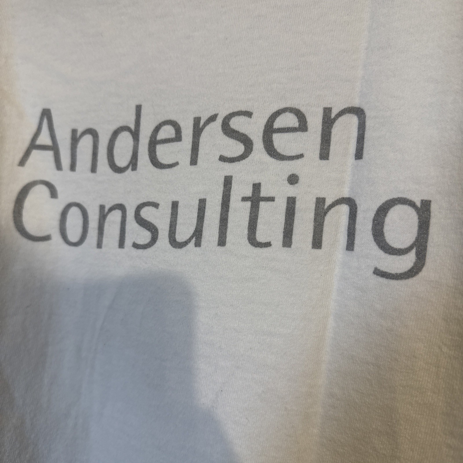 Arthur Andersen T-Shirt Consulting Enron Large Vintage L Y2K Wall Street Vtg 90s