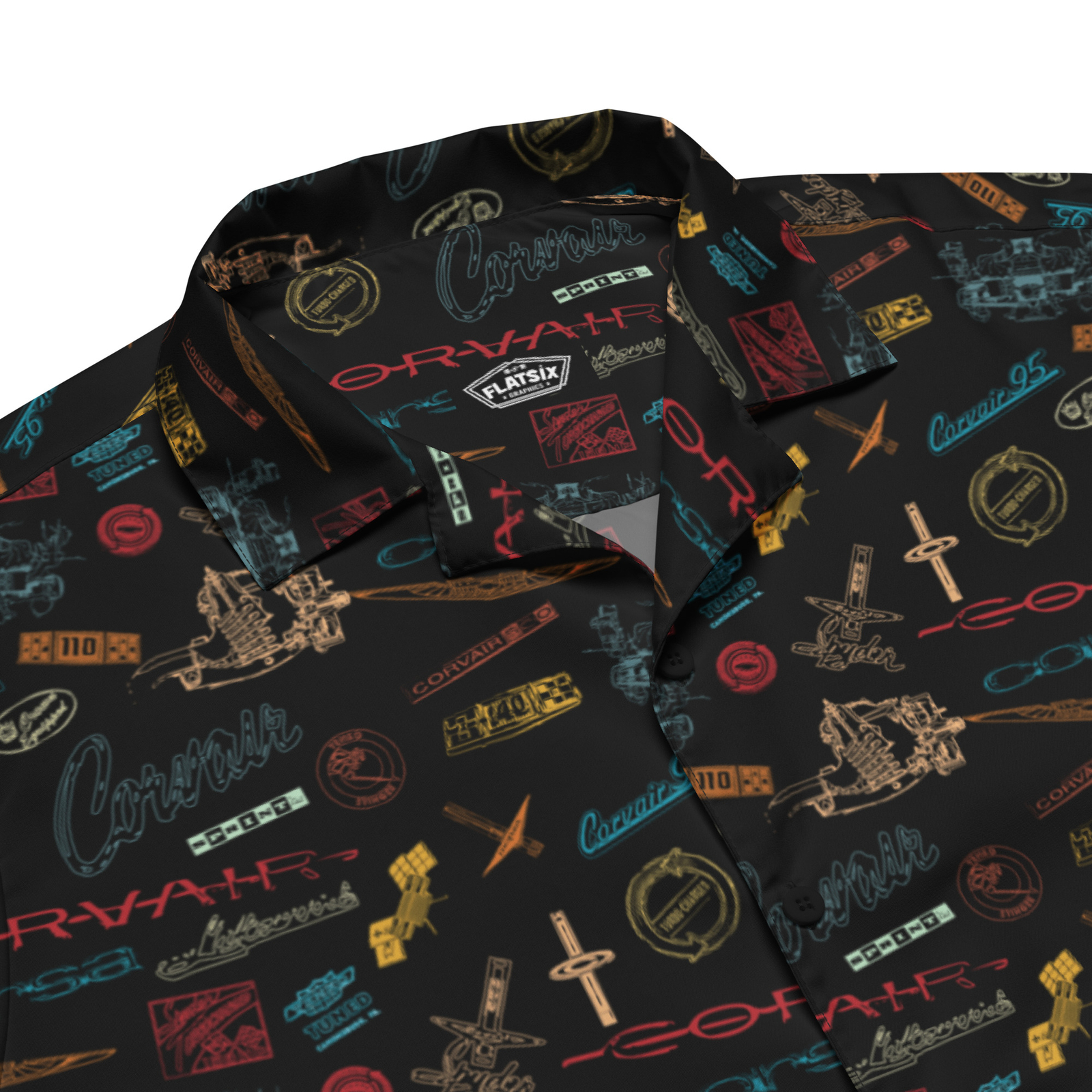 Corvair Logos Vintage button down shirt bowling hawaiian style