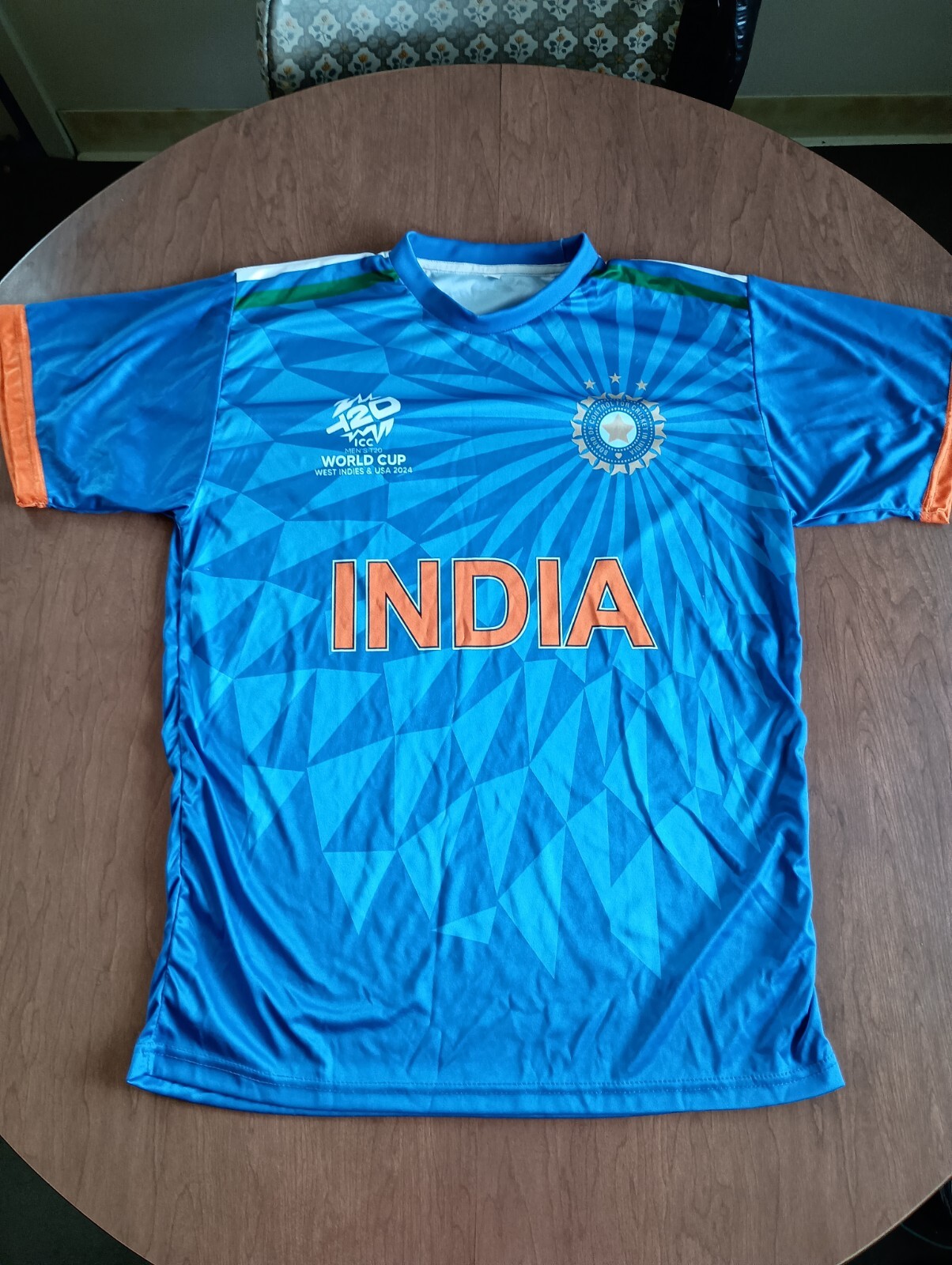 India Men&rsquo;s T20 World Cup 2024 Unbranded Cricket Shirt Size Large