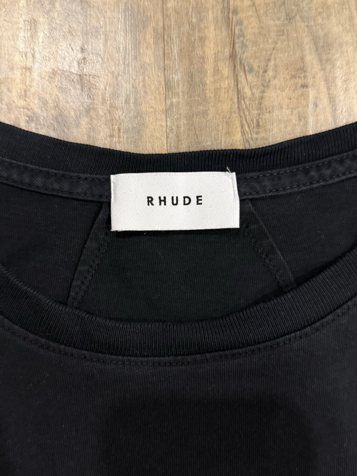 Rhude Moonlight Blue Logo Black Tee Size Large Men’s T-Shirt