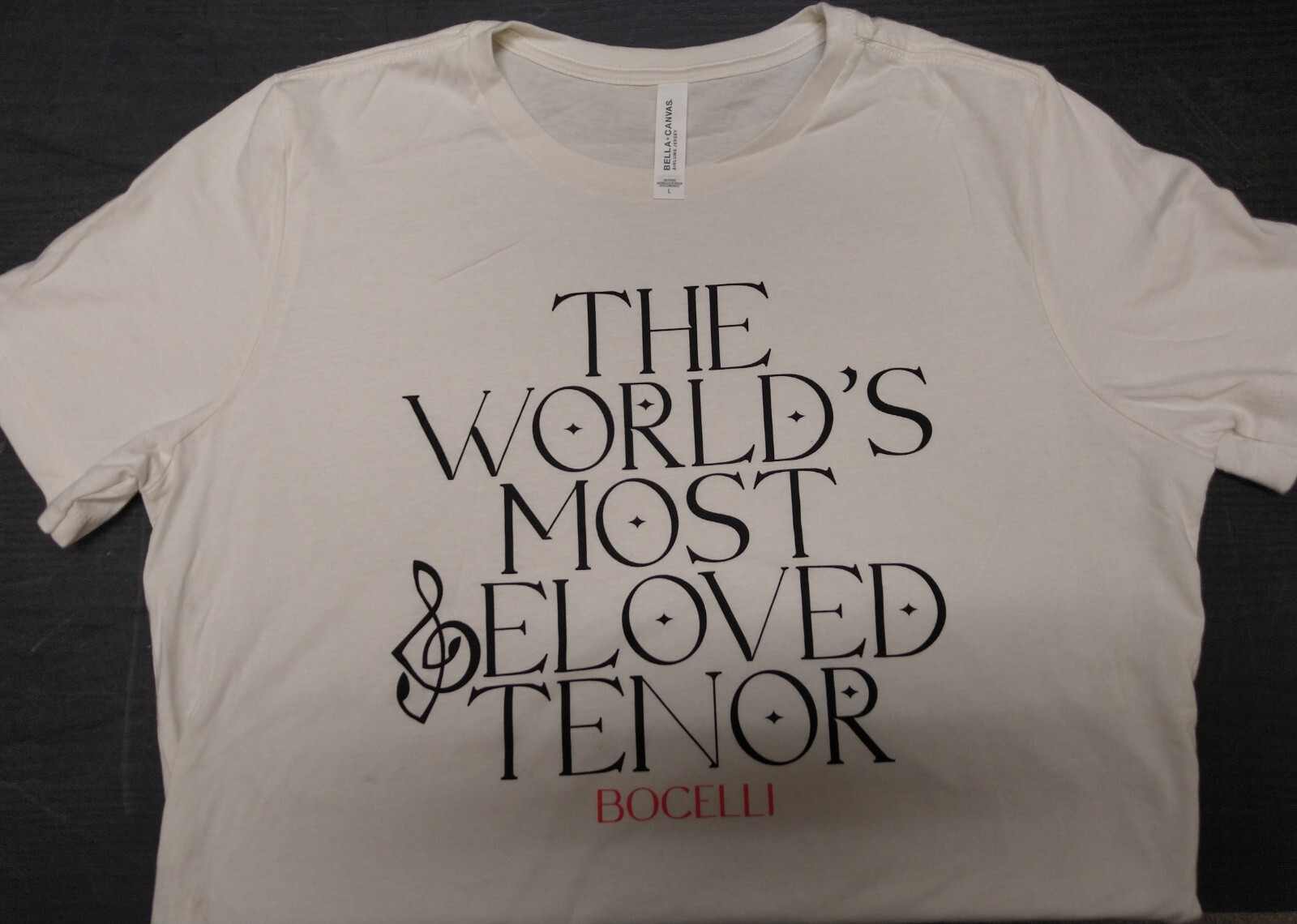 Andrea Bocelli « The World&rsquo;s Most Beloved Tenor » T-Shirt ⭐️NEW⭐️
