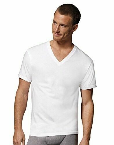 Hanes 777VP6 Men&rsquo;s T-Shirt, Size L – White (6 Piece)