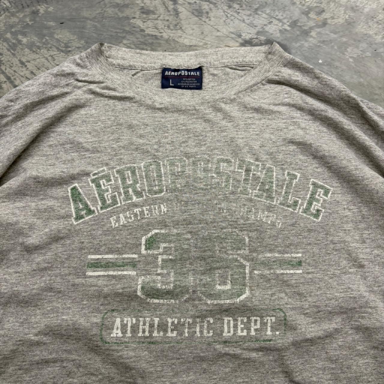 Aeropostale Men&rsquo;s Grey and Green Tshirt