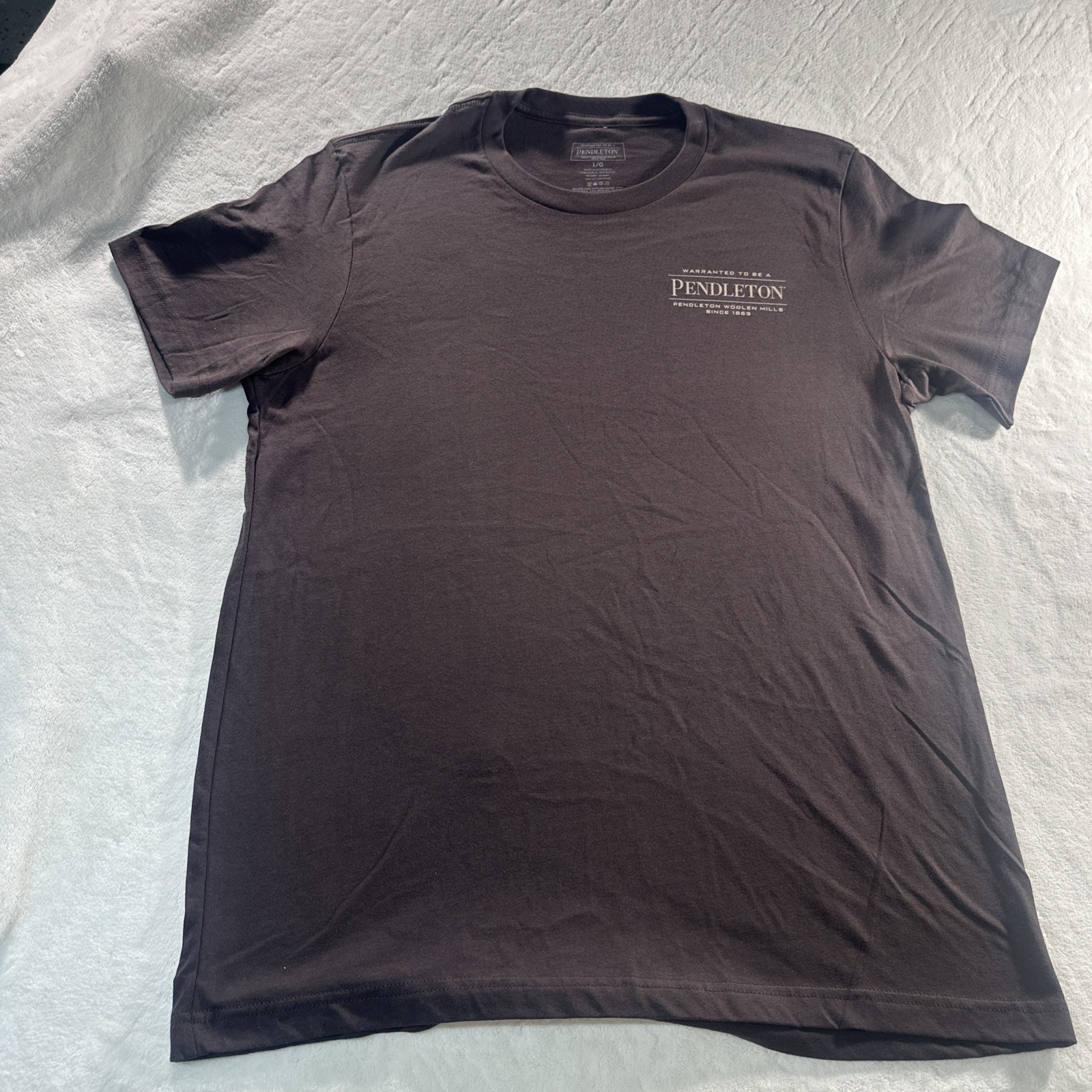 Pendleton Men’s graphic T Shirt Brown Short Sleeve Outdoors Camping LARGE NWOT