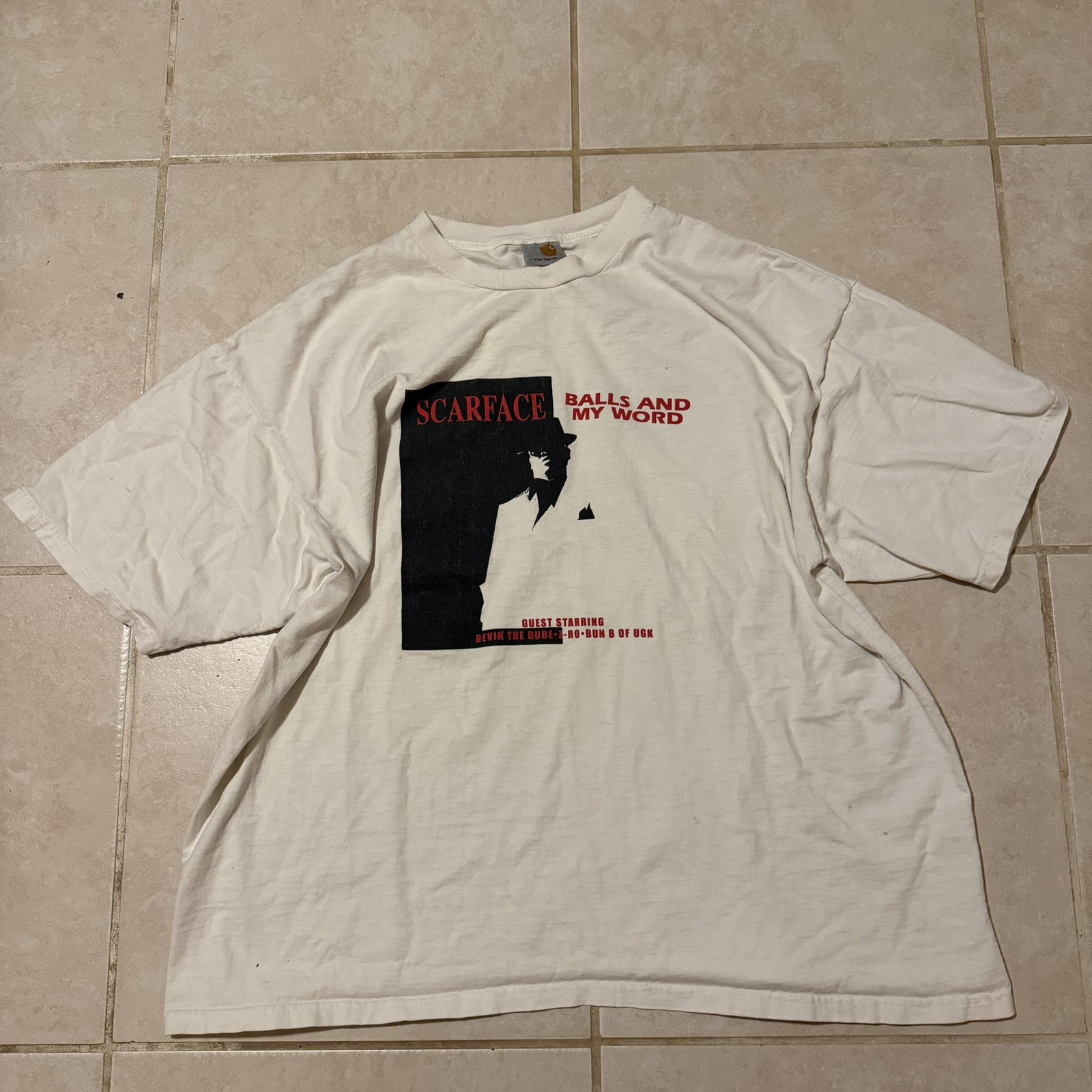 Vintage 90’s Scarface balls and my world album Houston Rap tee RARE XXL