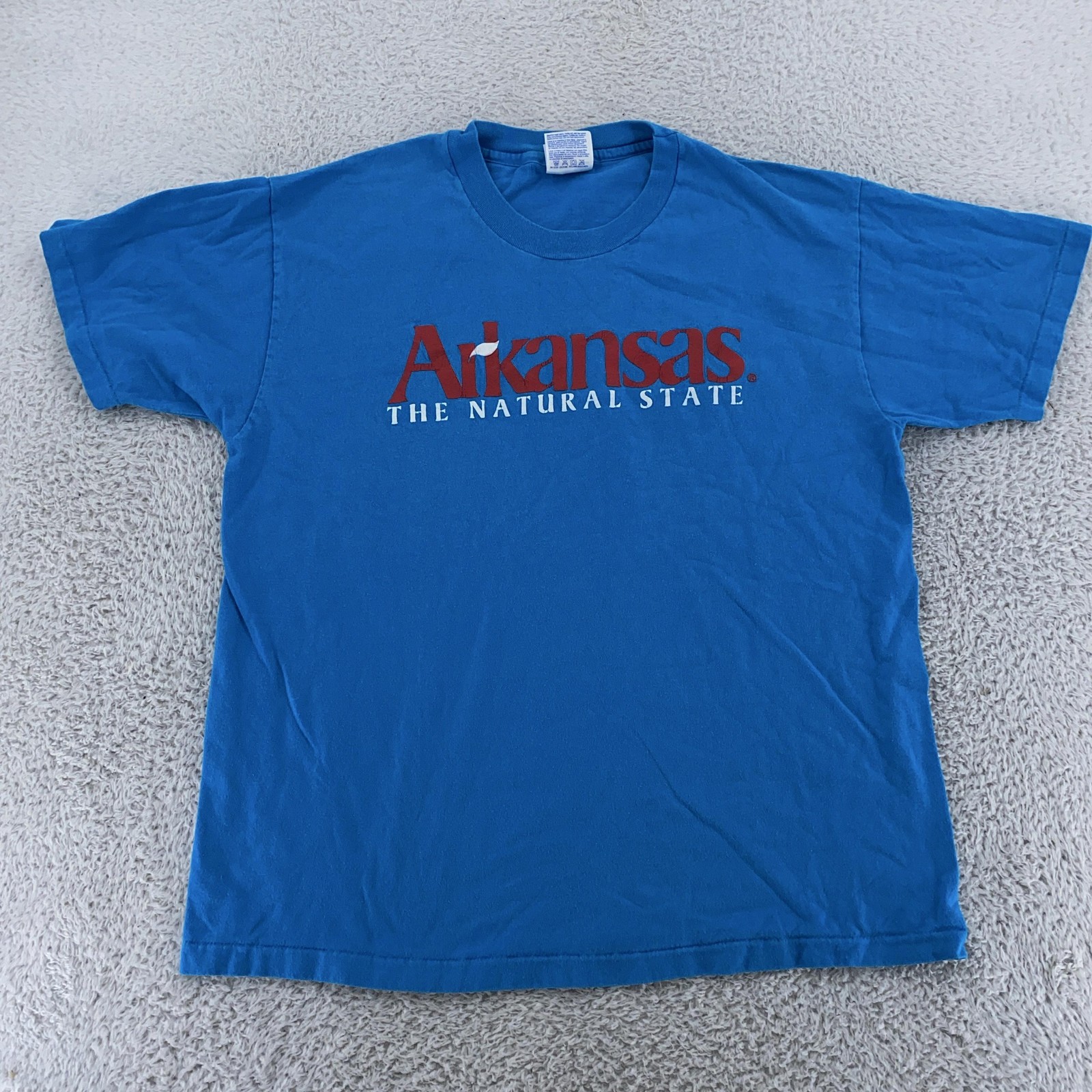 Vintage Arkansas The Natural State T-Shirt Mens Medium Hanes Beefy-T USA 90s