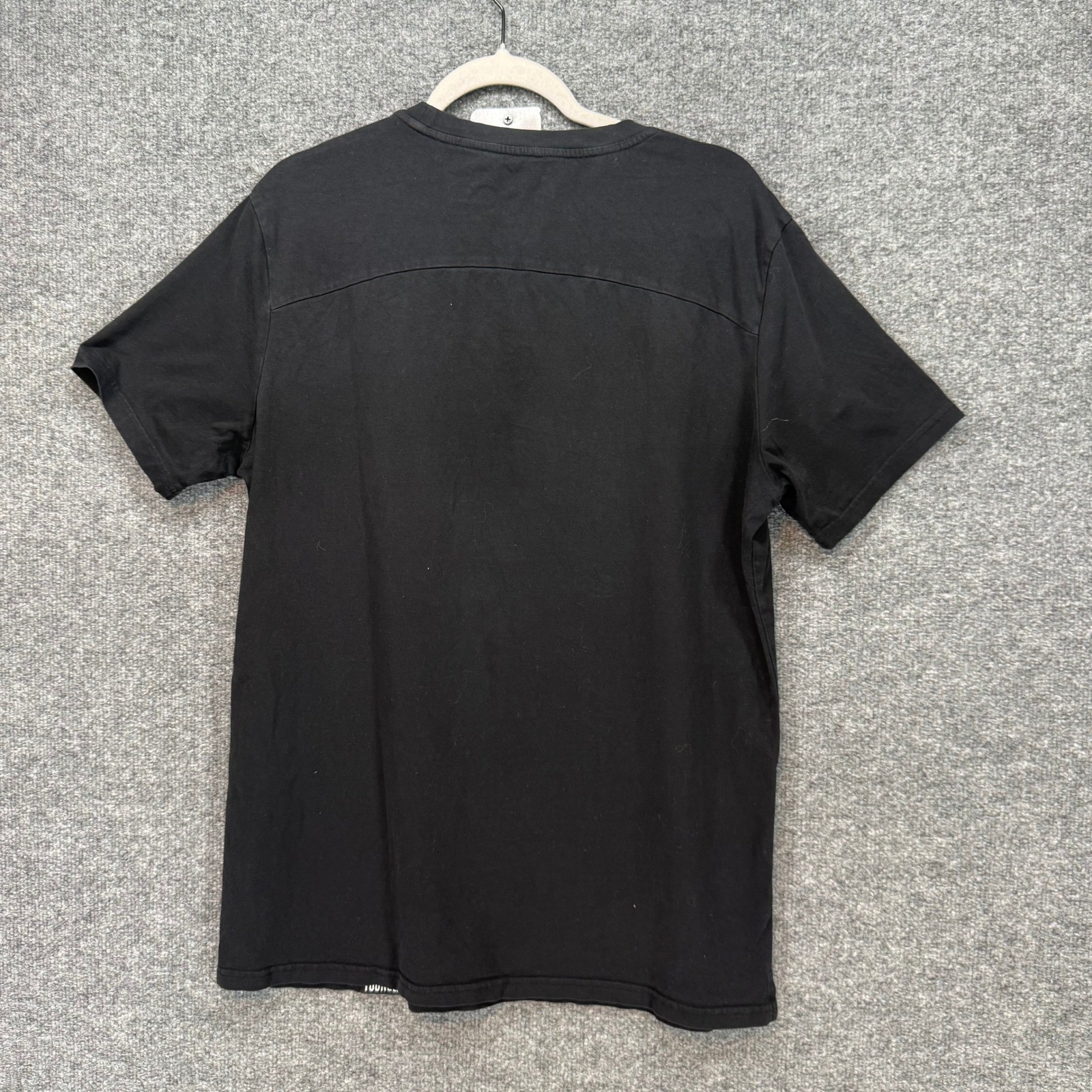 YoungLA Tshirt Mens Large Black Logo Tab Gym Workout Fitness Training Essential