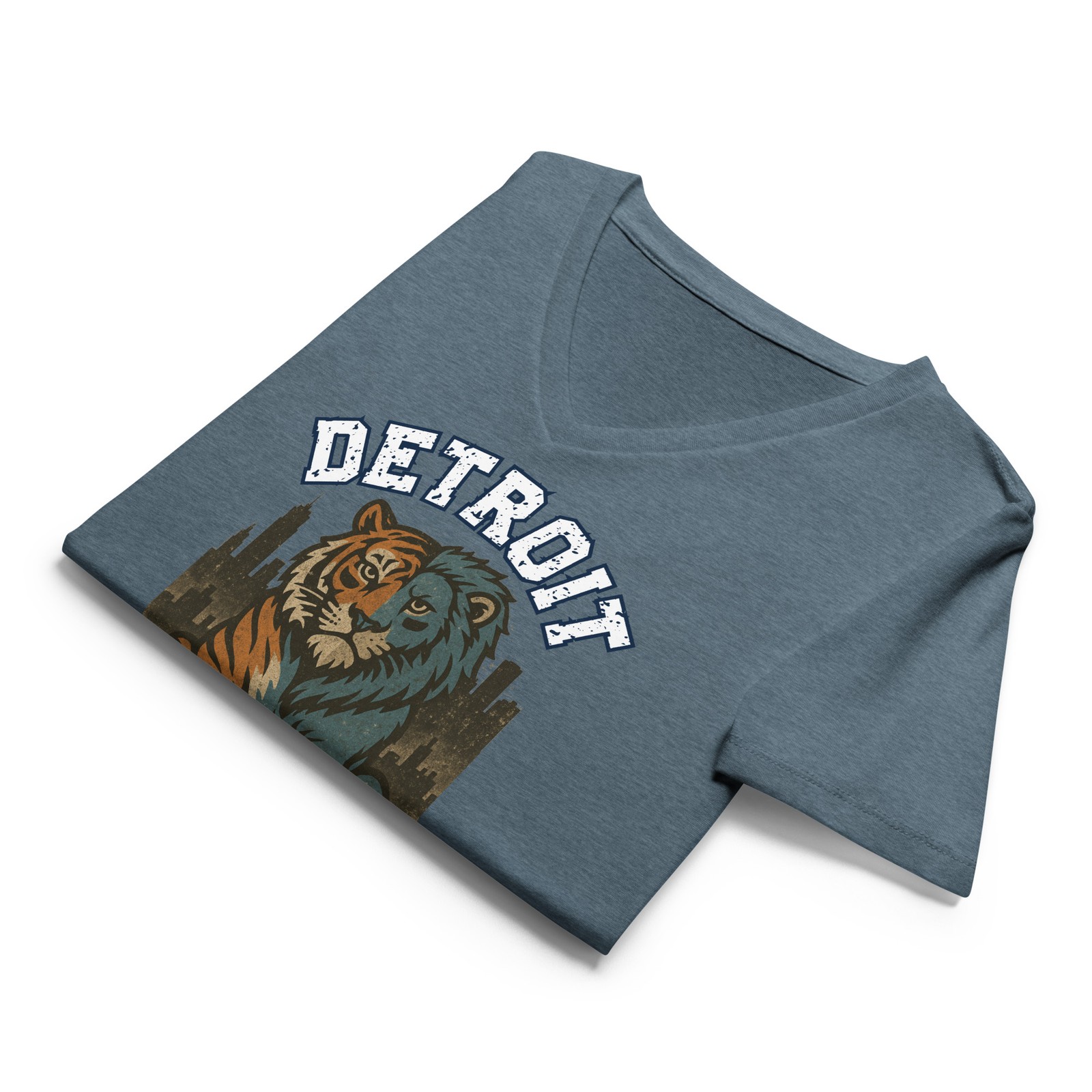 WOMENS V NECK Detroit Grit Shirt For Lions Fan Tigers Baseball All Grit Lions
