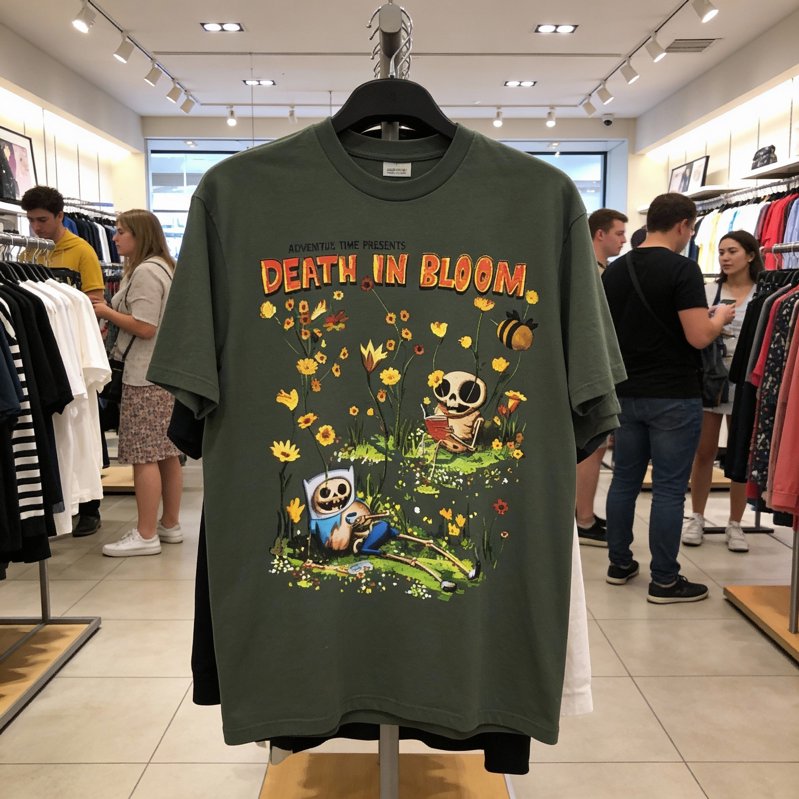 AdventureTime &lsquo;Death in Bloom&rsquo; Funny Unisex T Shirt Gift For Fan S-5XL