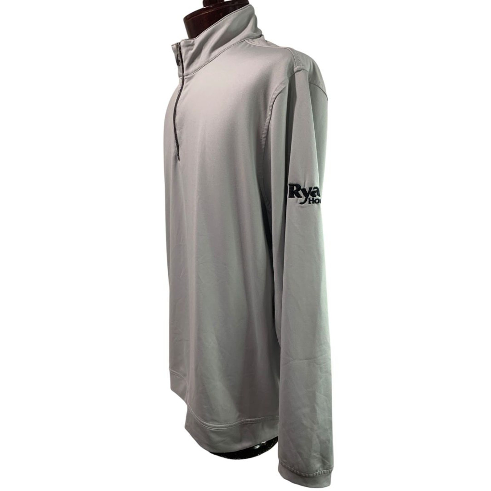 Large Pebble Beach Mens Golf Pullover Performance Gray Ryan Homes 1/4 Zip