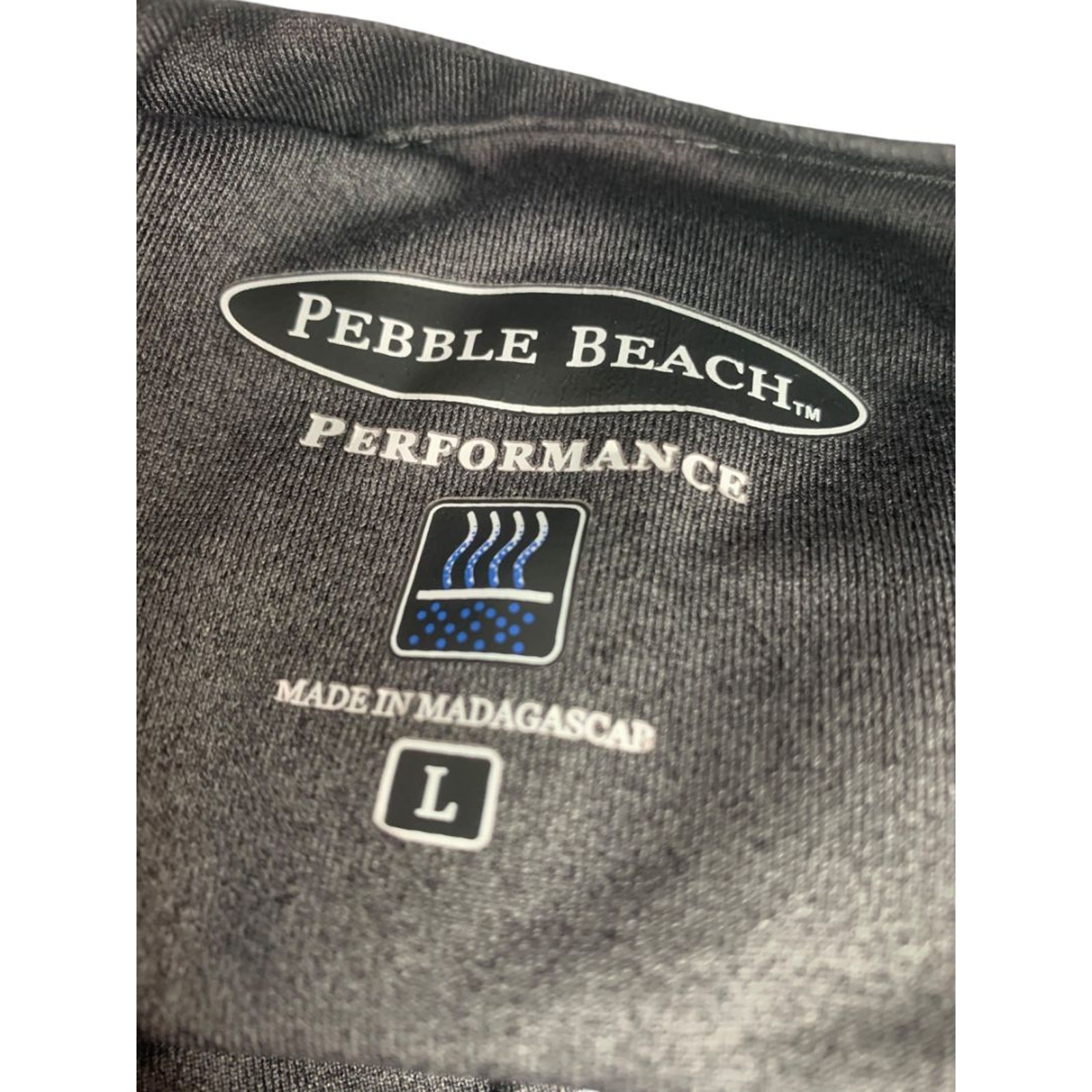 Large Pebble Beach Mens Golf Pullover Performance Gray Ryan Homes 1/4 Zip