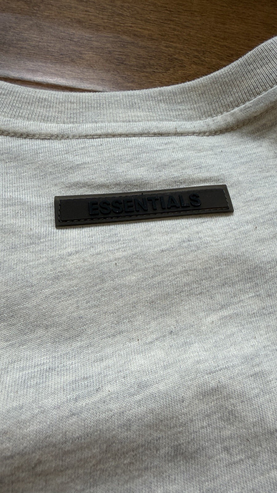 Fear of God Essentials Light Oatmeal Short Sleeve T-Shirt Size Medium (SS22)