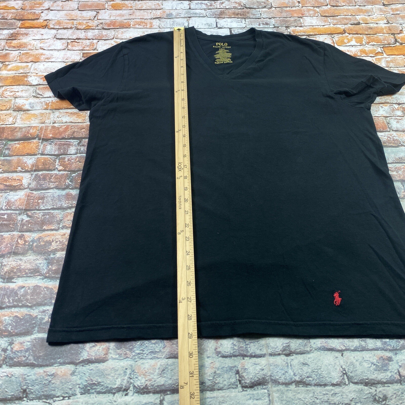Polo Ralph Lauren Shirt Adult L Black Pony Logo Classic Preppy Casual Tee Mens