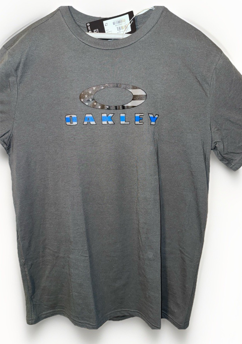 NEW Oakley SI TBL Logo Tee Shadow XXL FITS LIKE LARGE Thin Blue Line USA Flag
