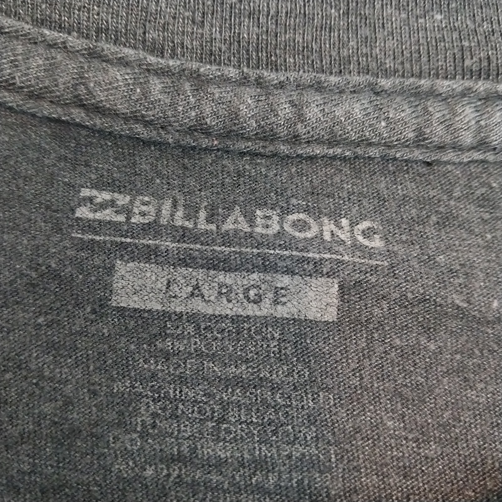 Men&rsquo;s Billabong T Shirt Large Graphic Surf Gray Short Sleeve