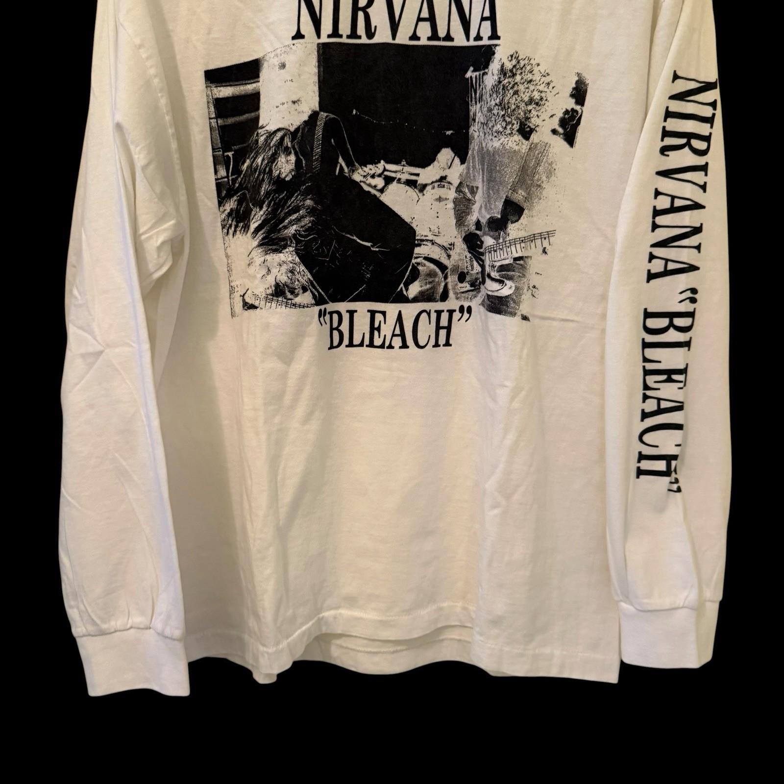 Nirvana BLEACH VTG Kurt Cobain Sub Pop Long Sleeve Grunge Band XL Shirt REPRINT