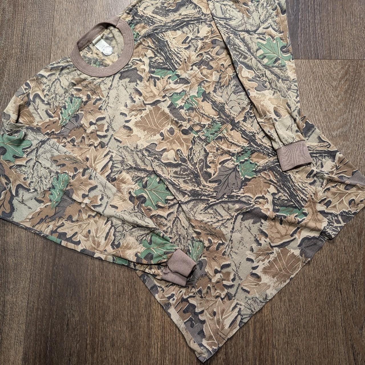 Vintage 90s Camo Pocket Longsleeve Single Stitch Longsleeve Tee Made In USA