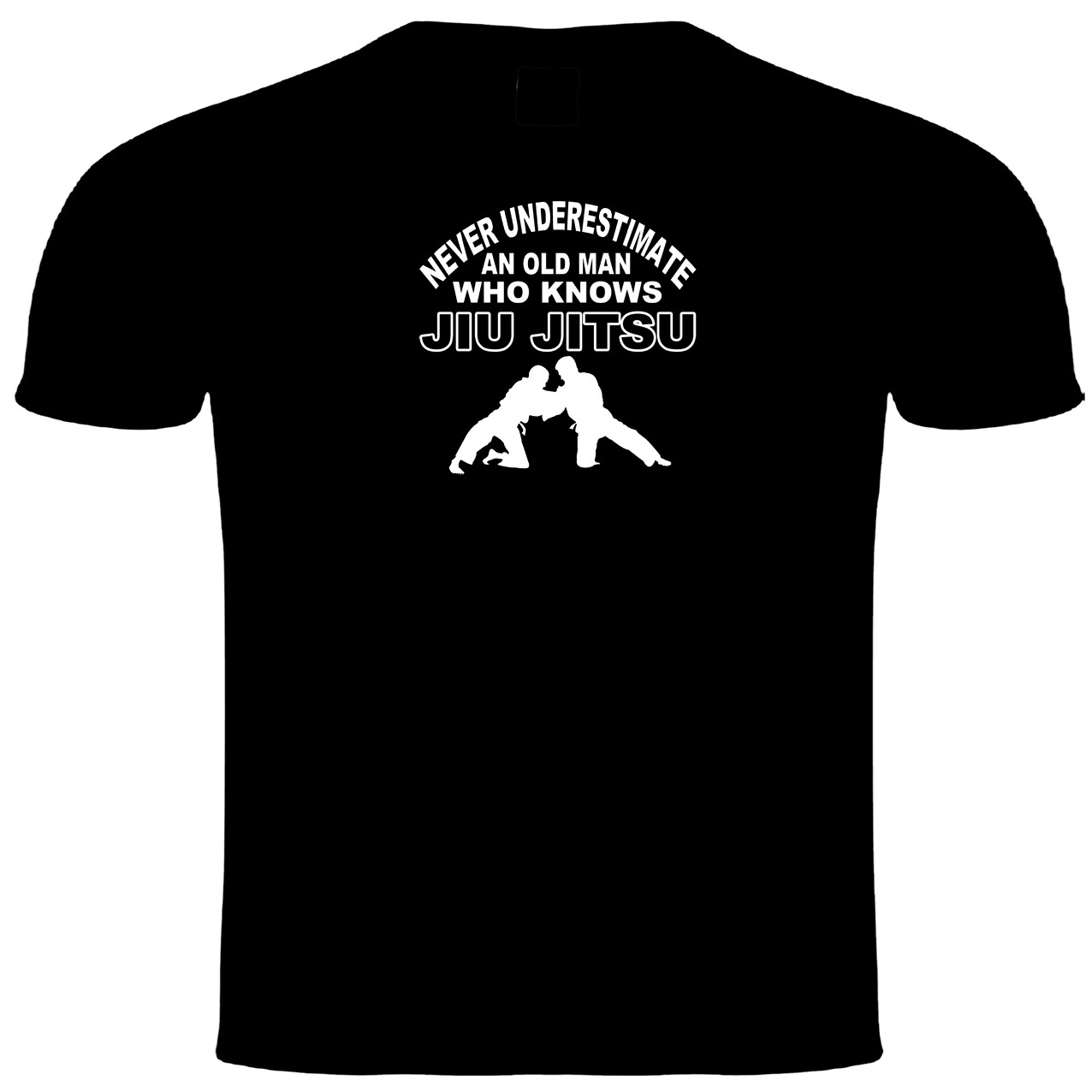 Jiu Jitsu T Shirt Never Underestimate An Old Man Who Knows Jiu Jitsu