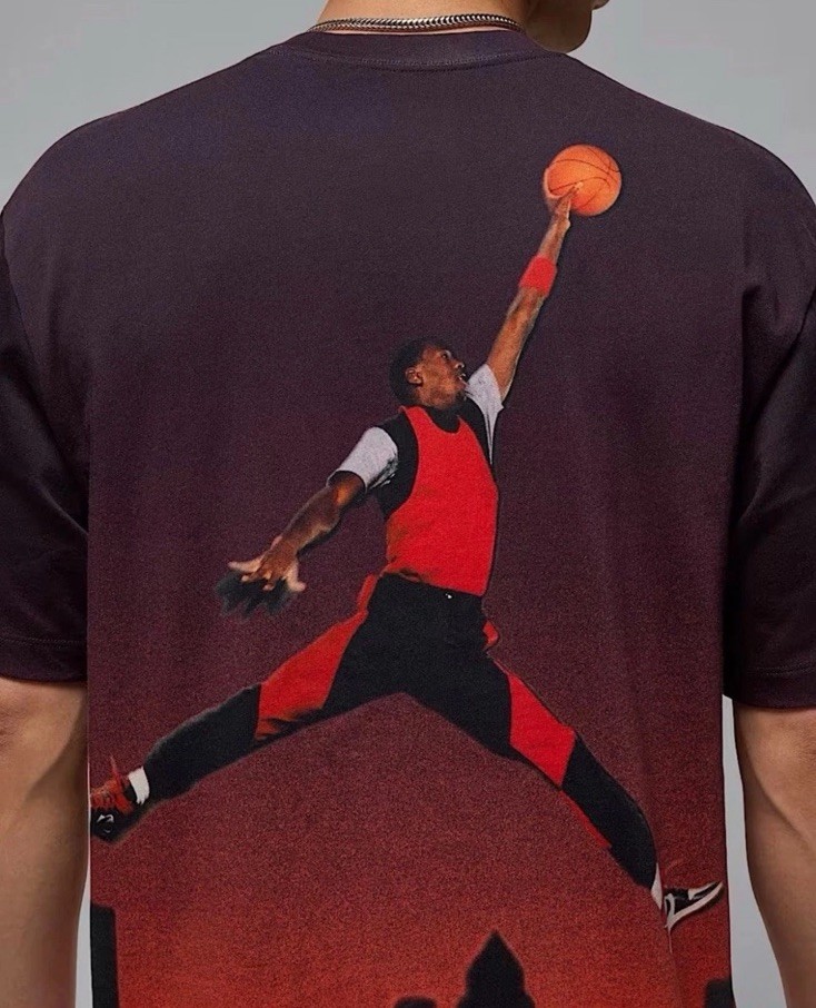 Nike Air Jordan 85 Mens Gradient T-Shirt Size Medium Off Noir Jumpman Skyline