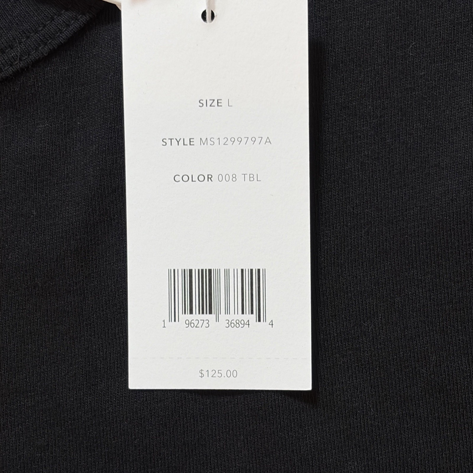NWT VINCE SHORT SLEEVE HENLEY T SHIRT MENS SZ LARGE $125 USA BLACK 100% COTTON