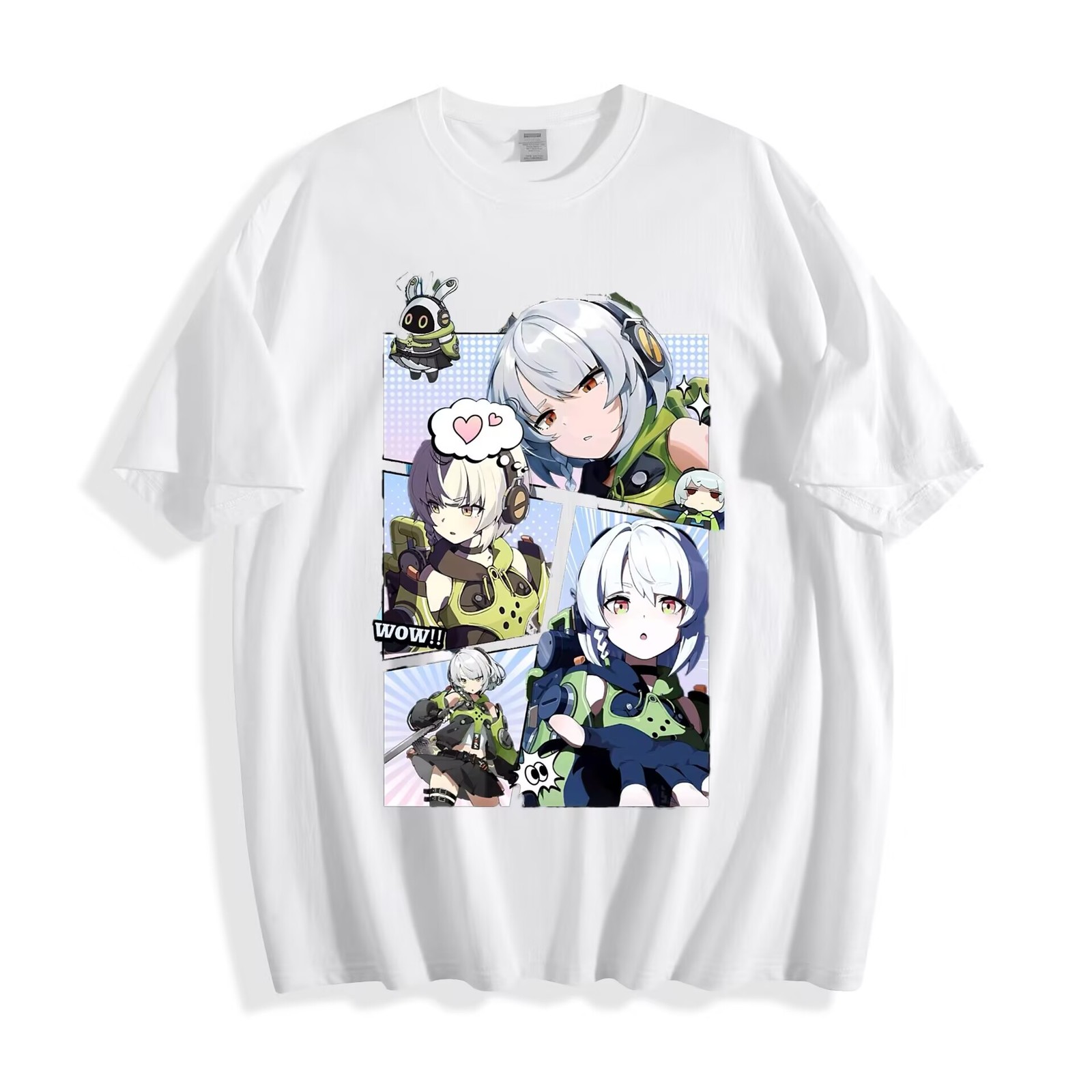 Zenless Zone Zero Anby Comic Collage T – Shirt | Anime Game Character Tee