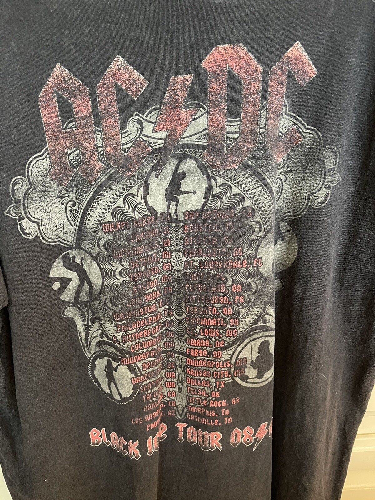 AC/DC 2008/09 Black Ice Tour T Shirt Large