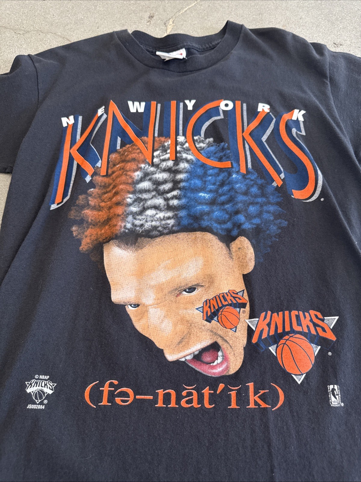 Vintage 1990s NBA New York Knicks Fanatic Short Sleeve Tee Shirt Size Large Rare