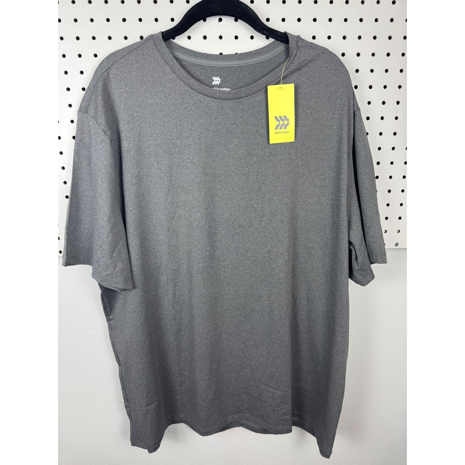 All in Motion Mens Performance Relaxed T-Shirt Dark Gray L F3067-Q1/25