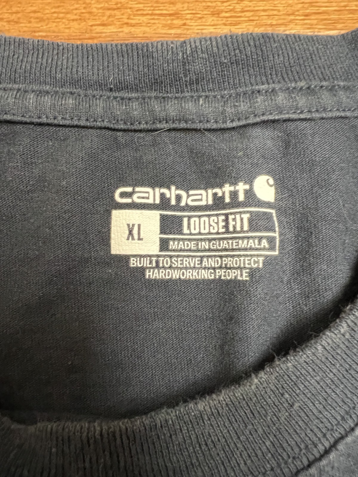 Carhartt K87-M Loose Fit Navy Pocket Logo Crew Neck Short Sleeve T-Shirt XL