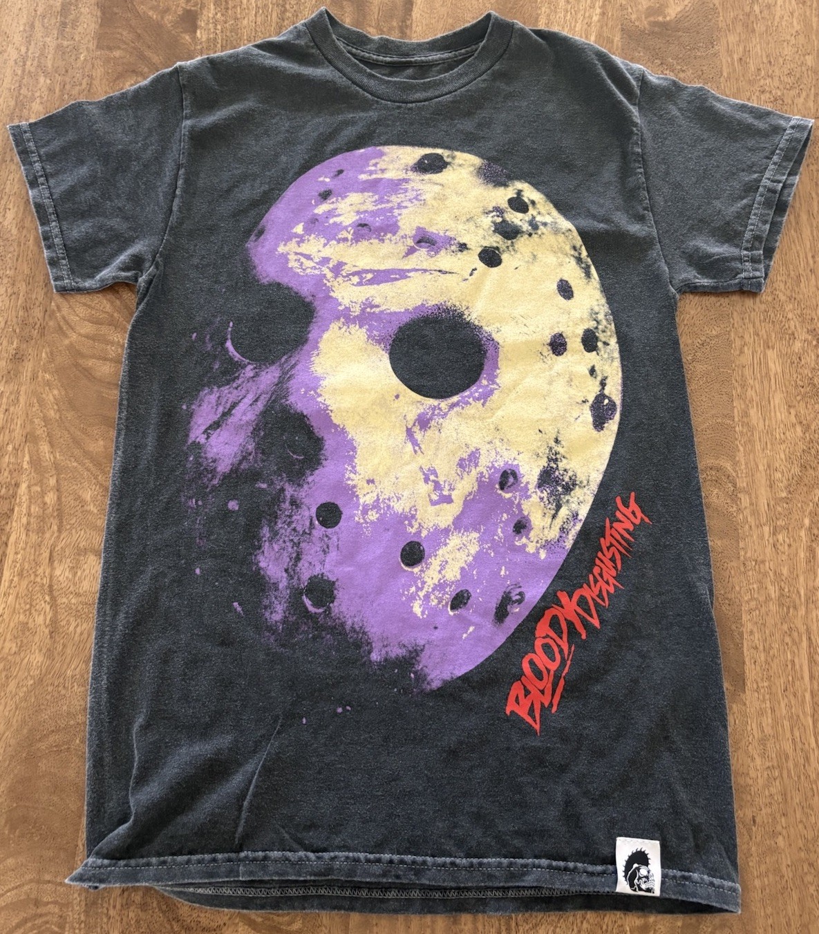 Bloody Disgusting T-Shirt Jason Voorhees Mineral Black Size Small NEW Old Stock