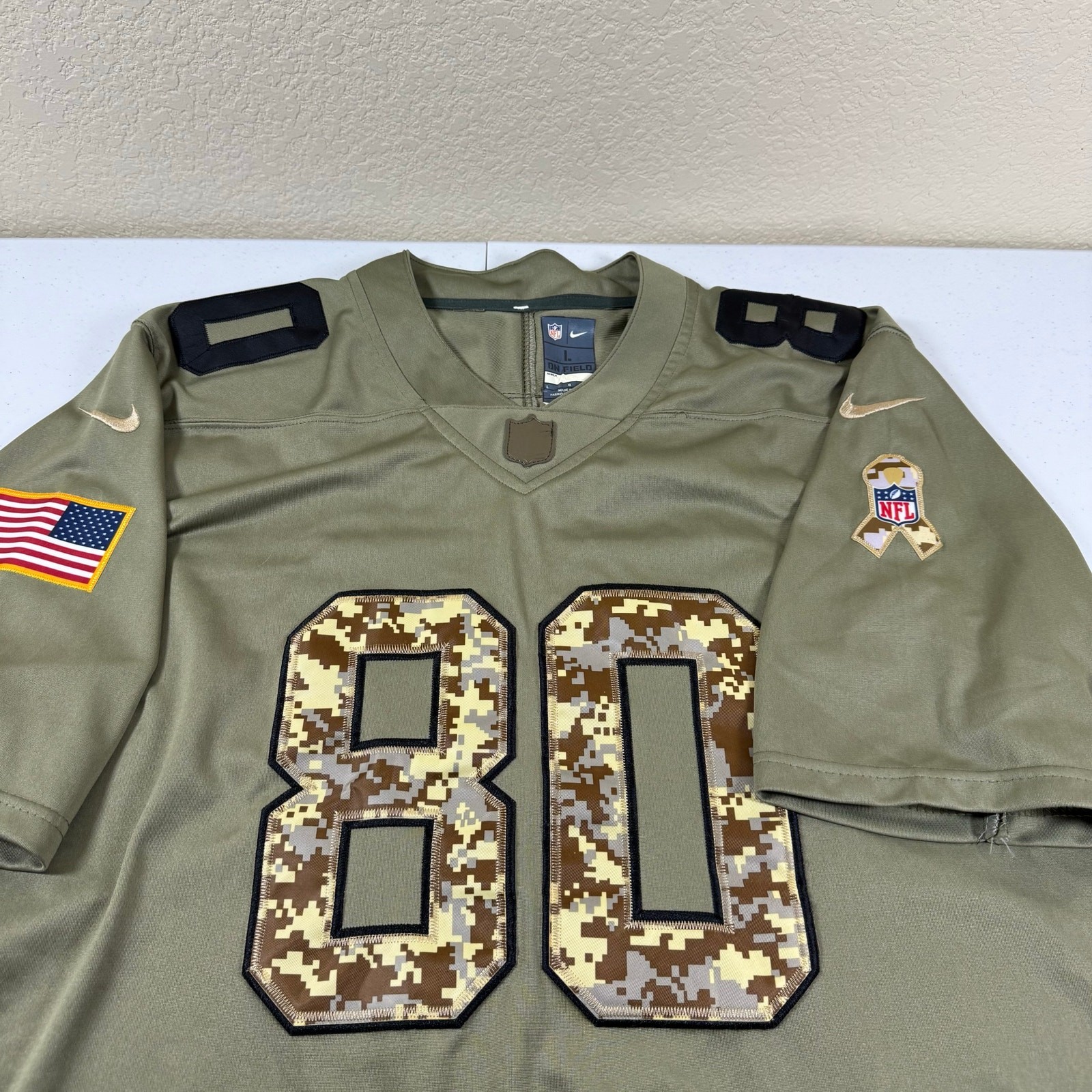 Nike On Field NFL Football Jersey Size Large 80 Landry Cleveland Browns Military