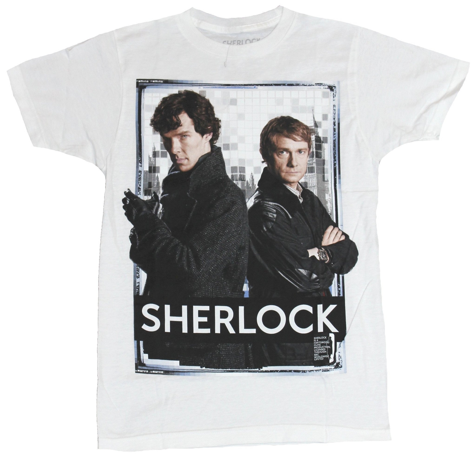 Sherlock (BBC TV Series) Mens T-Shirt – Full Color Boxed Photo Image