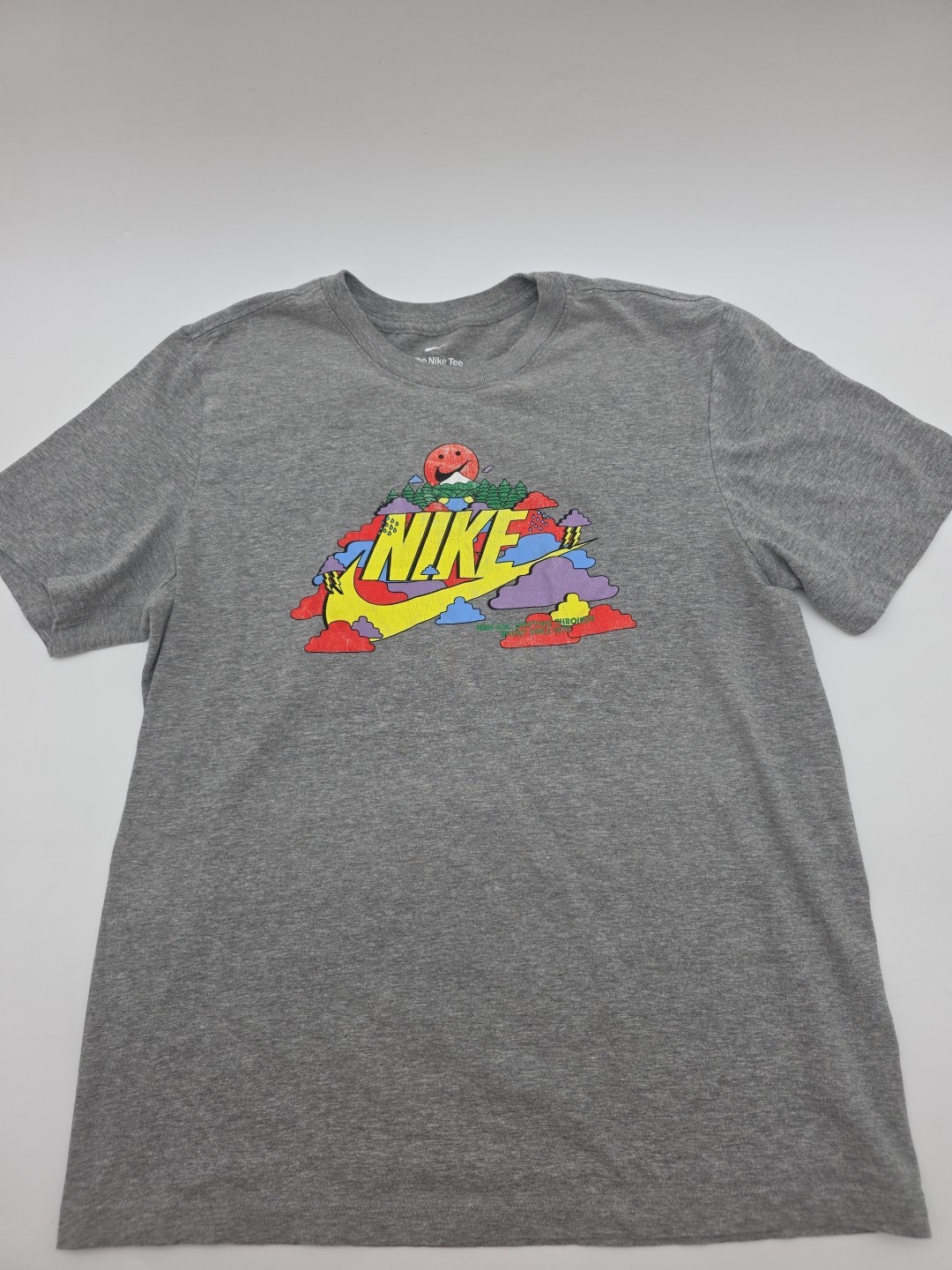 Nike The Nike Tee Swoosh T-shirt Men M Gray Tee.#44600
