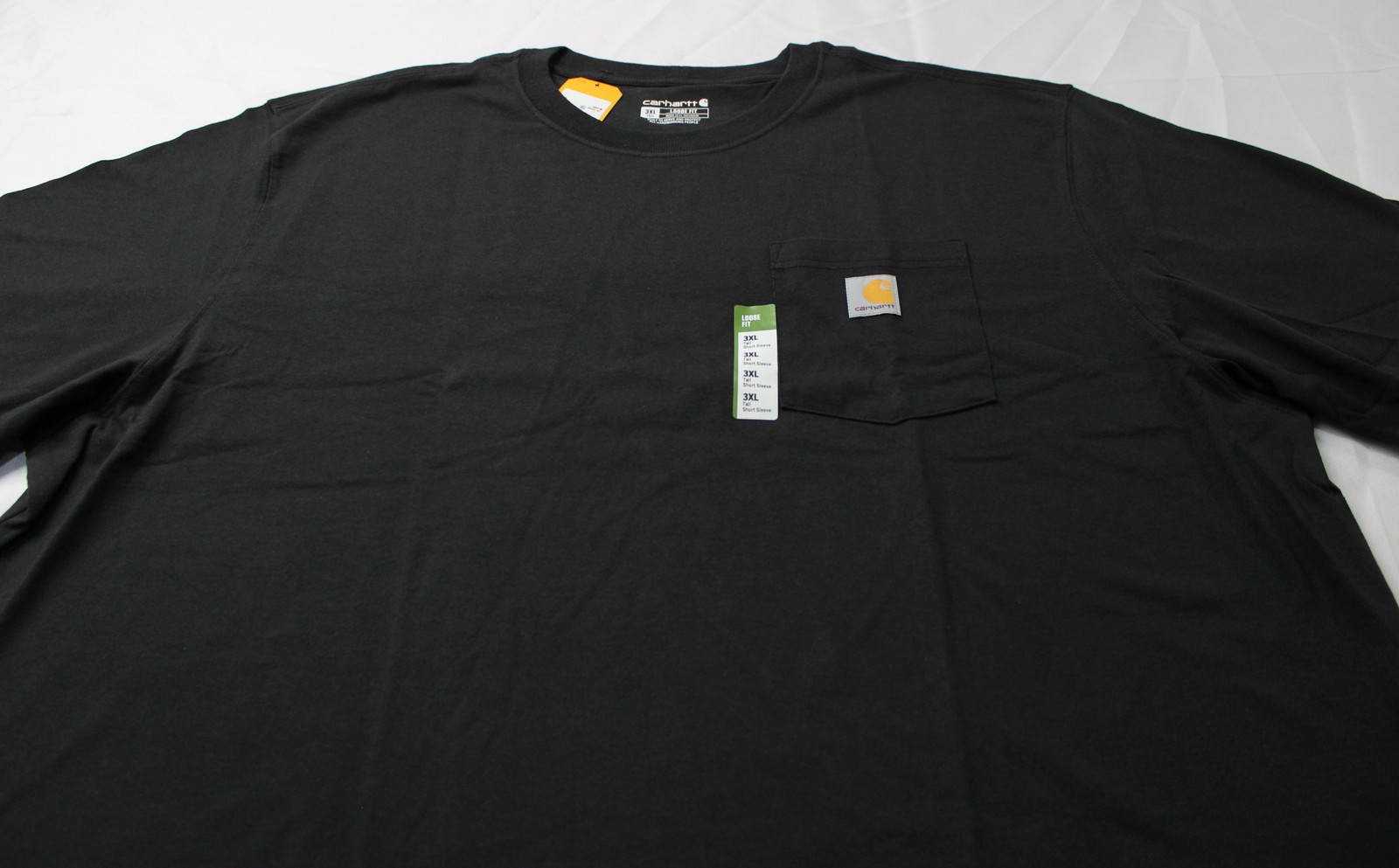 Carhartt Men&rsquo;s Tall Loose Fit Short Sleeve Pocket T-Shirt EJ3 Black Size 3XL