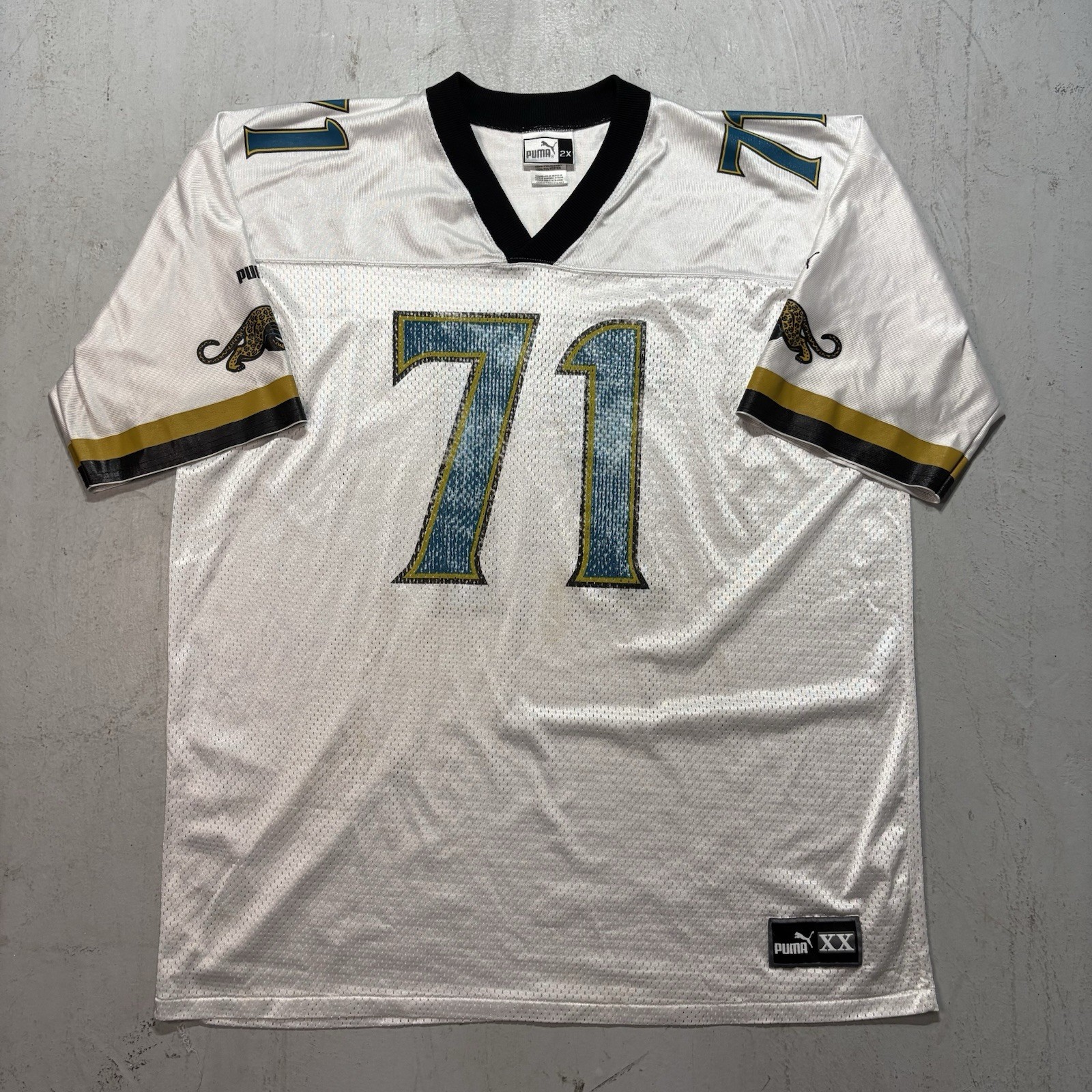 Vintage Puma Jacksonville Jaguars Tony Boselli NFL Football Oversized Jersey 2XL