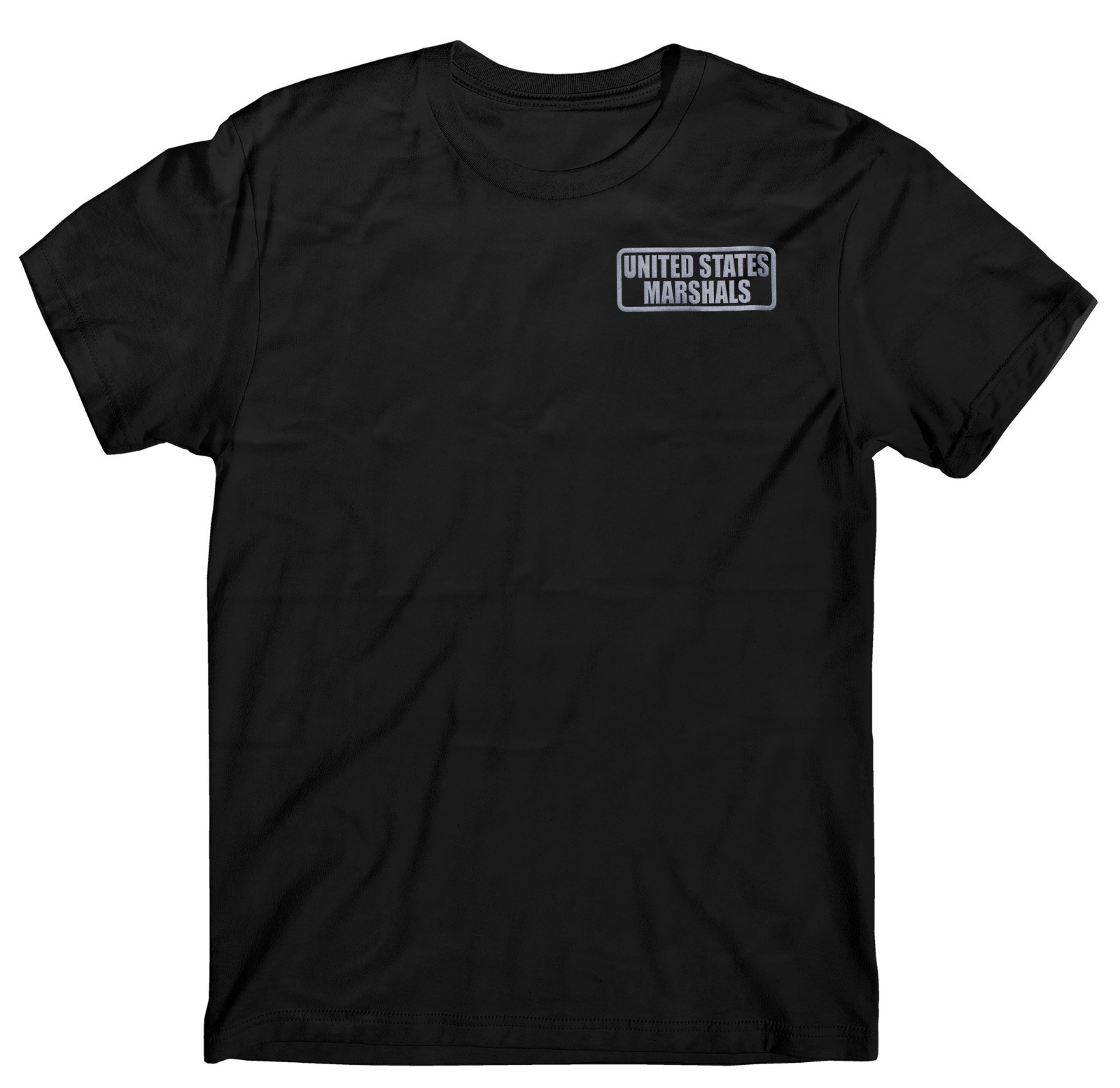 US Marshals t-shirt with REFLECTIVE logo design, 100% cotton.
