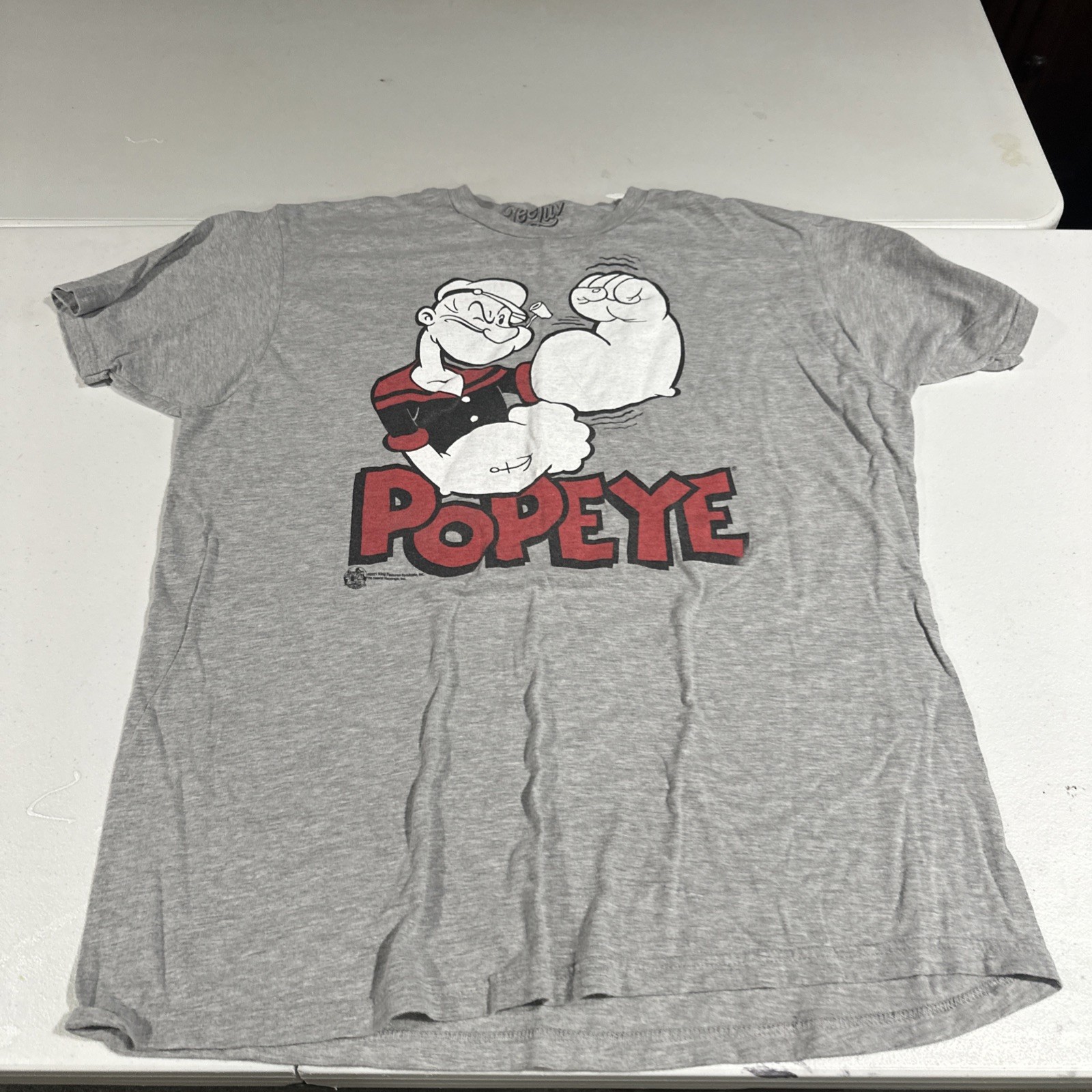 Tee Luv Brand Popeye Gray Vintage Style XL Tee Shirt – Great Shape