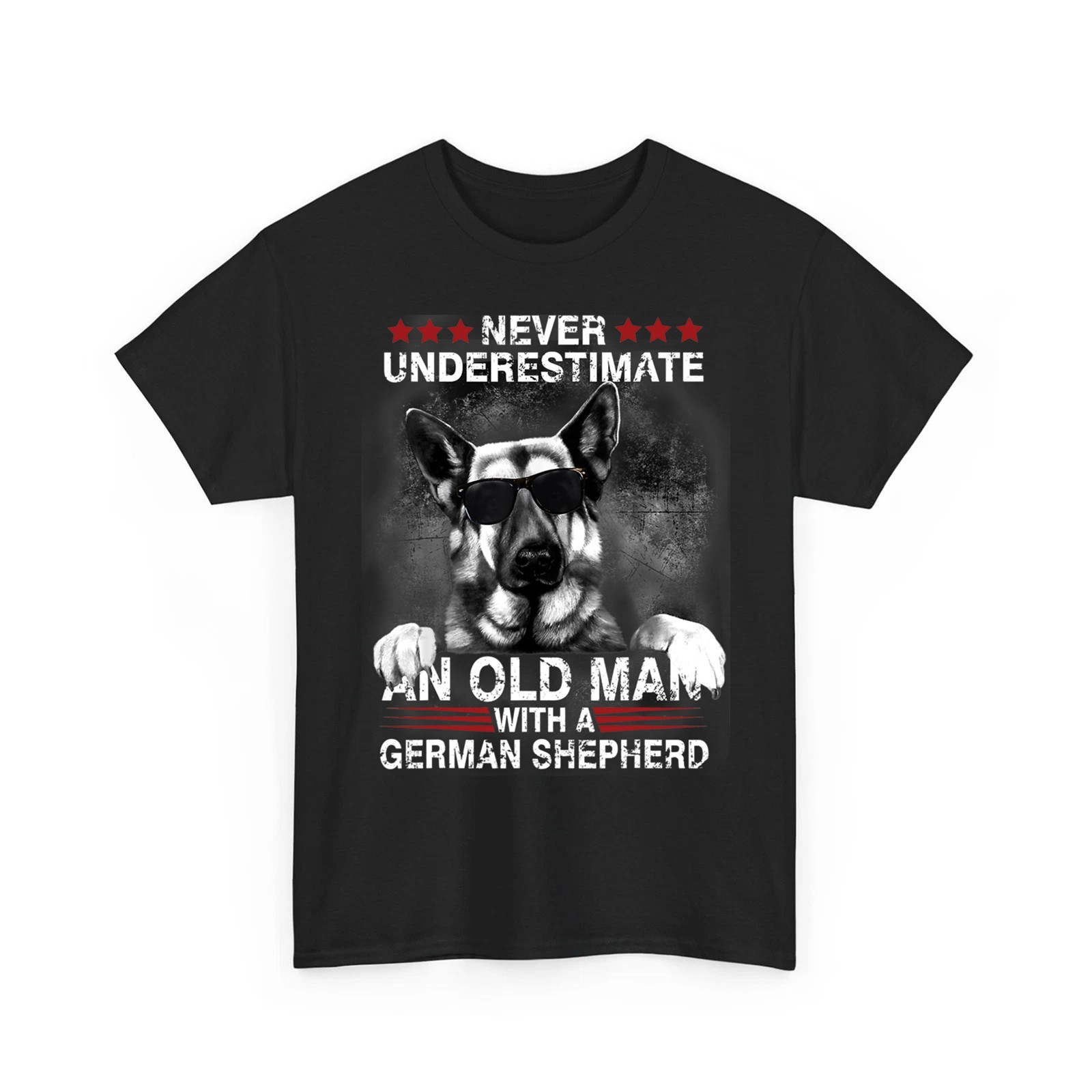 Never Underestimate An Old_Man German Shepherd Dog, Dog Lover Unisex T-Shirt