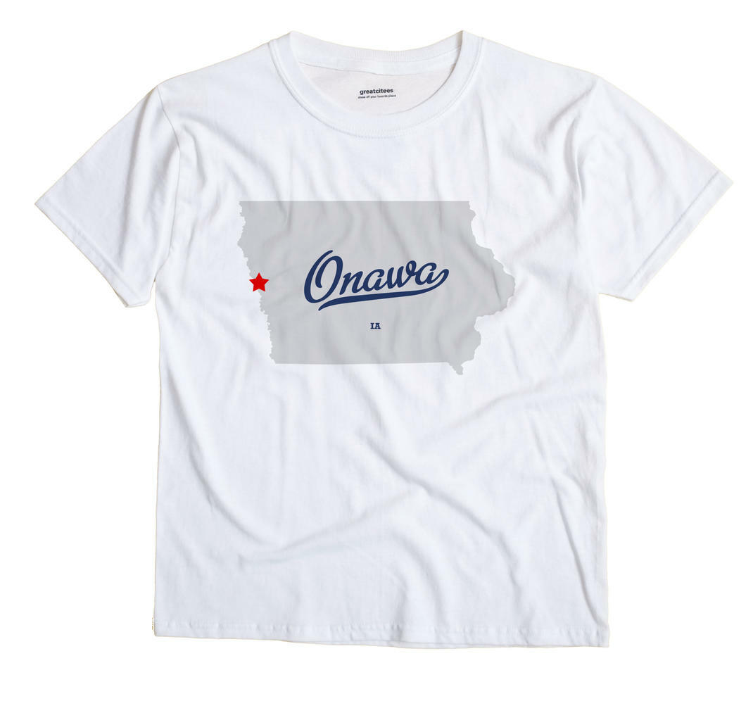 Onawa Iowa IA T-Shirt MAP