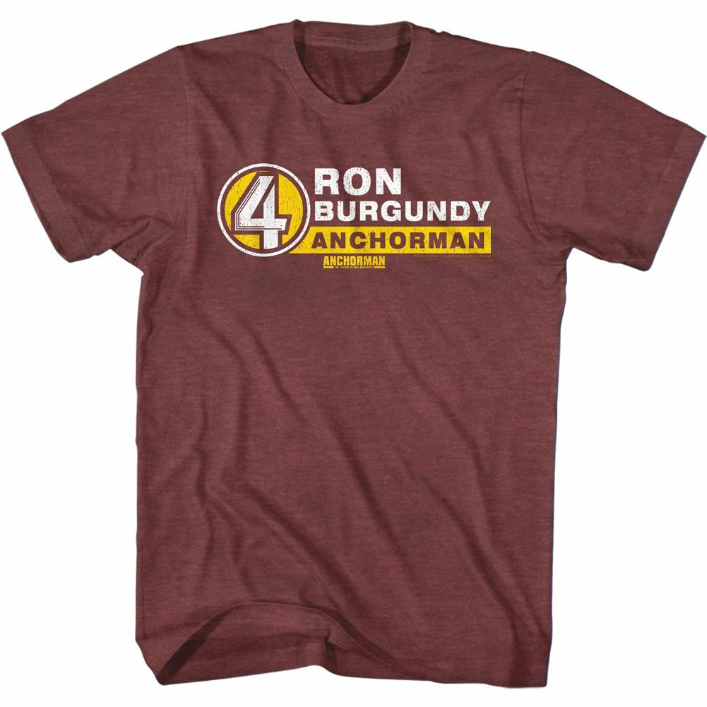 Anchorman T-Shirt Ron Burgundy Heather Maroon Tee