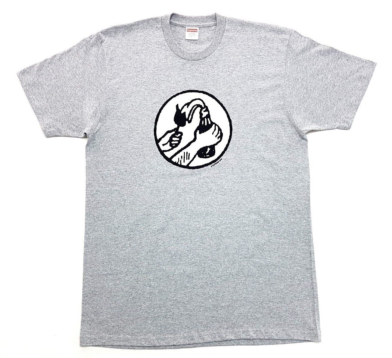 Supreme Molotov Tee Heather Grey Size L SS18 T-Shirt Rage Against The Machine