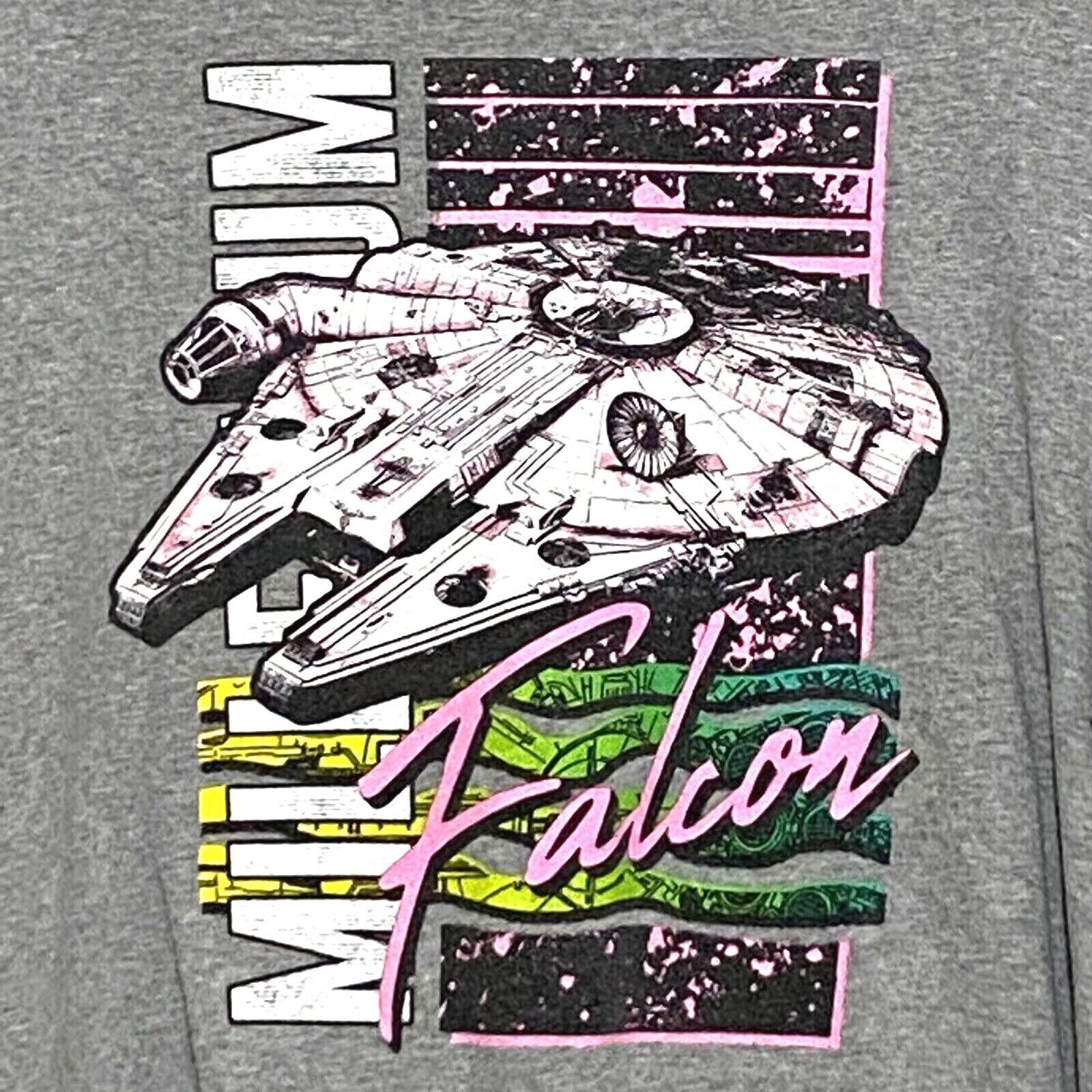 Star Wars Millennium Falcon T-Shirt XL Gray Sci-Fi Pop Culture Movies