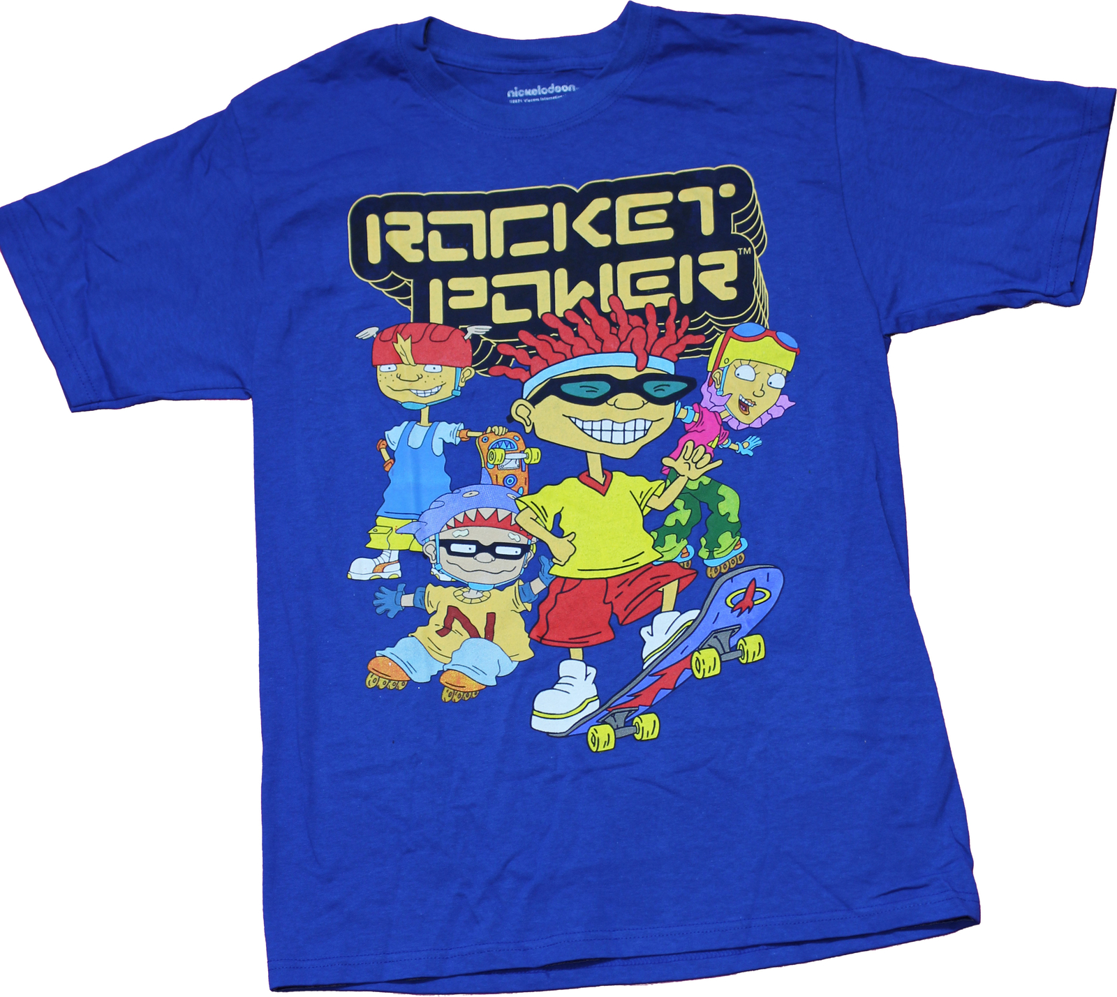 Rocket Power New Adult T-Shirt – Group Under Logo Image