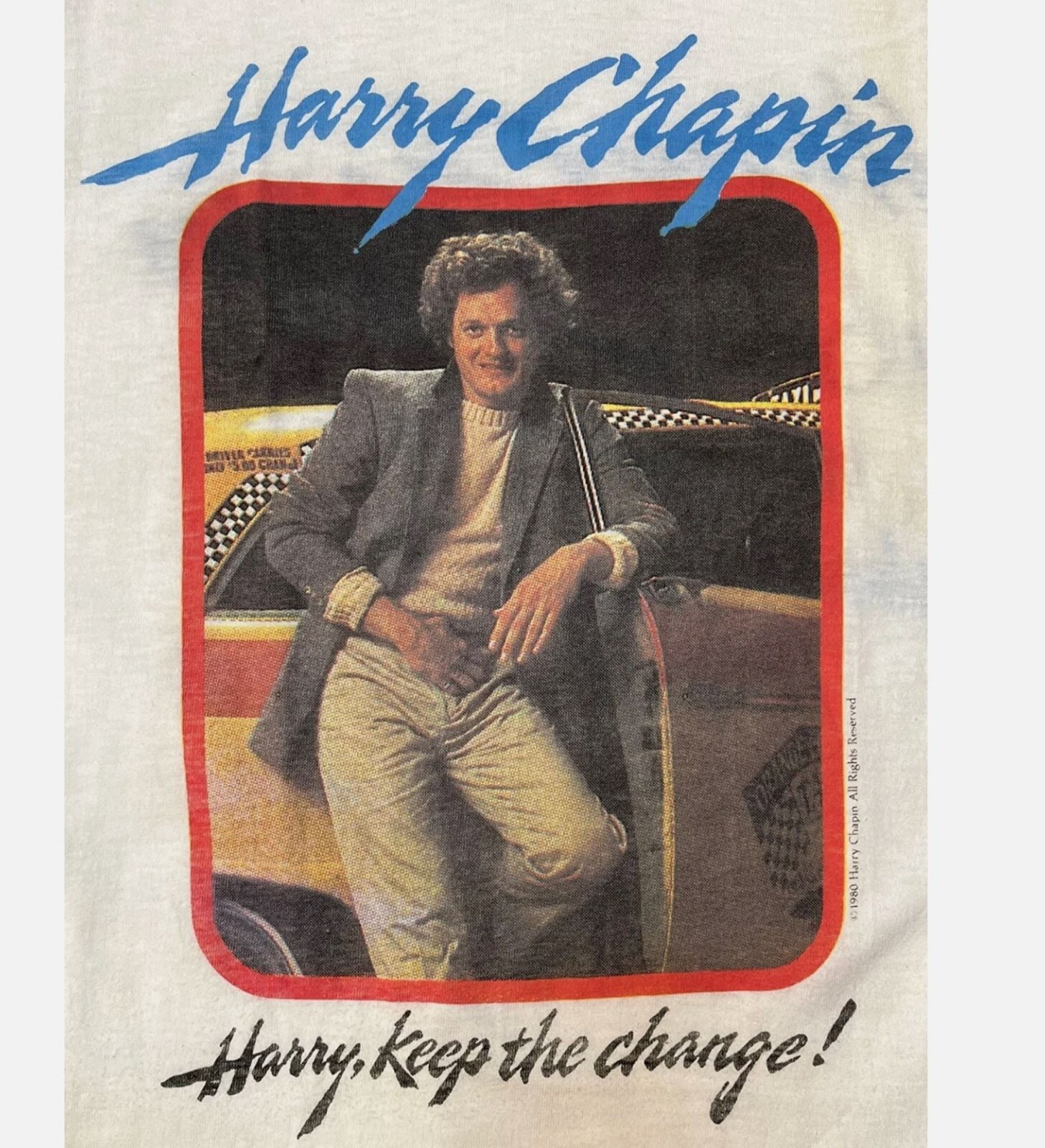 Harry Chapin Keep the Change World Tour T-Shirt Cotton White Men S-5XL