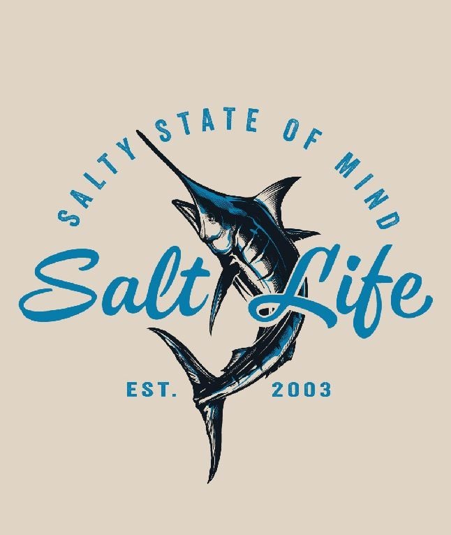 Salt Life Size M Long Sleeve Raglan Hoodie Saltwash Chalk Salty Salt Life NWT