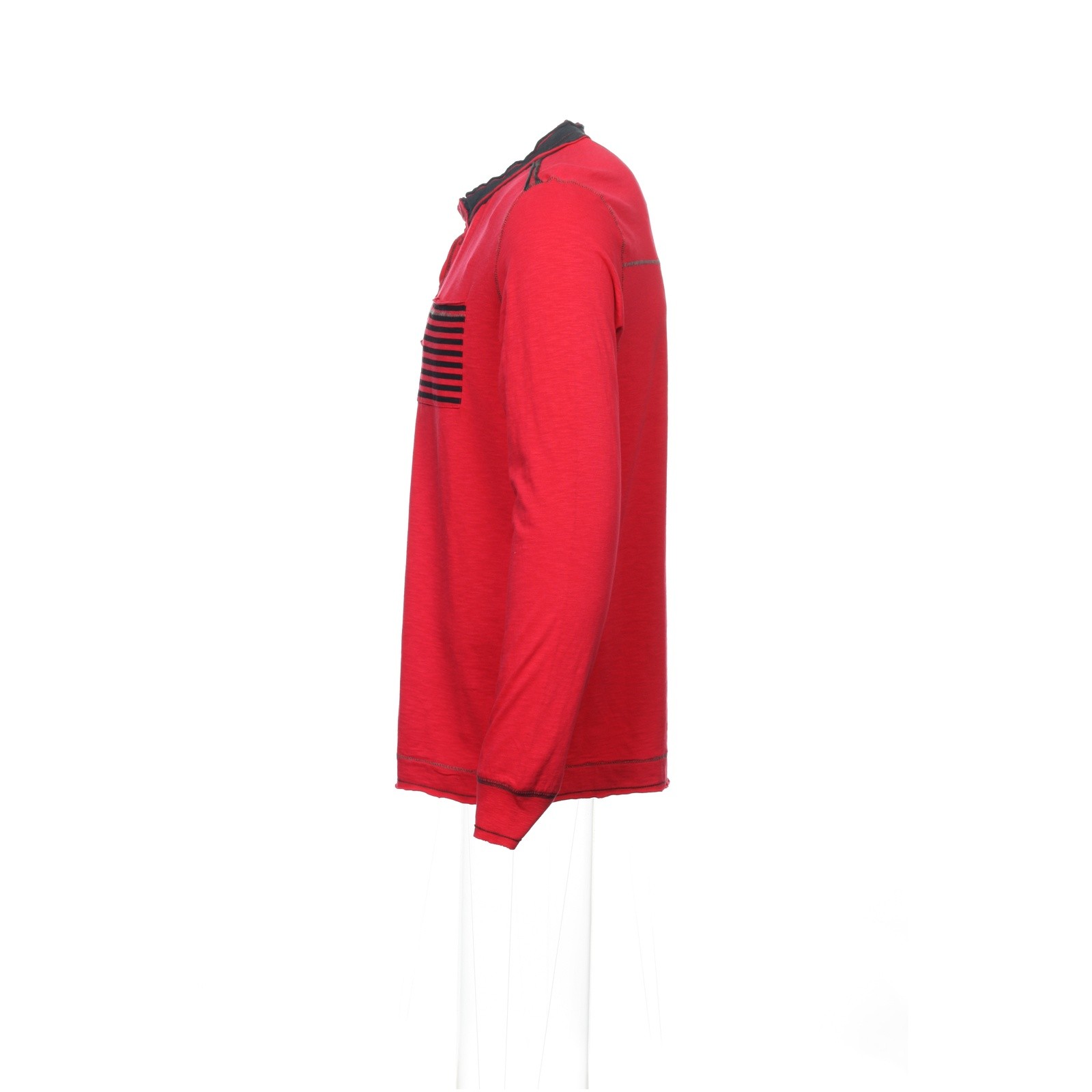 INC International Concepts Mens Henley Shirt M Crimson Leaf 100% Cotton Solid