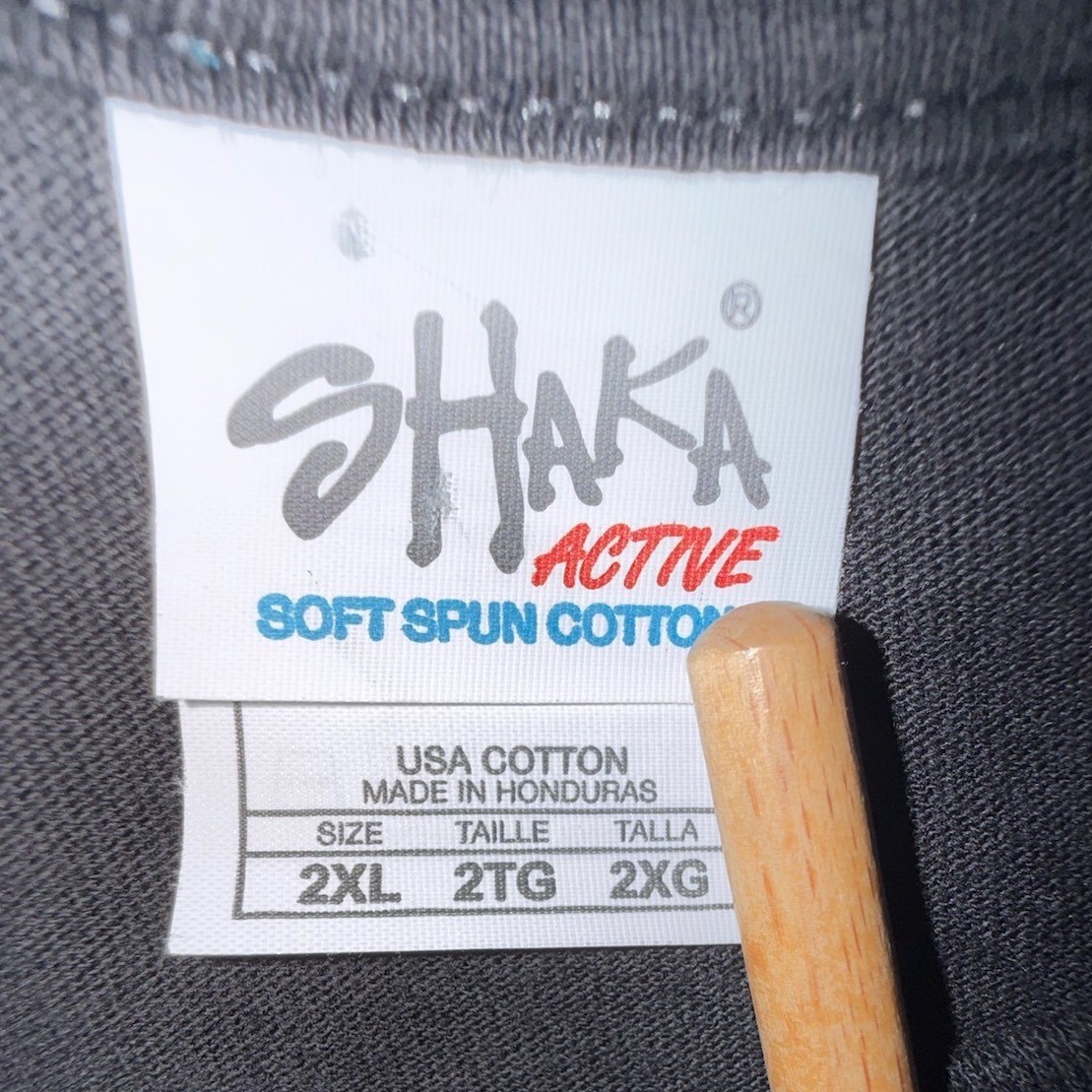 Shaka Active Tik Tok Crew Graphic T-Shirt Black Mens 2XL Short Sleeve Cotton Tee