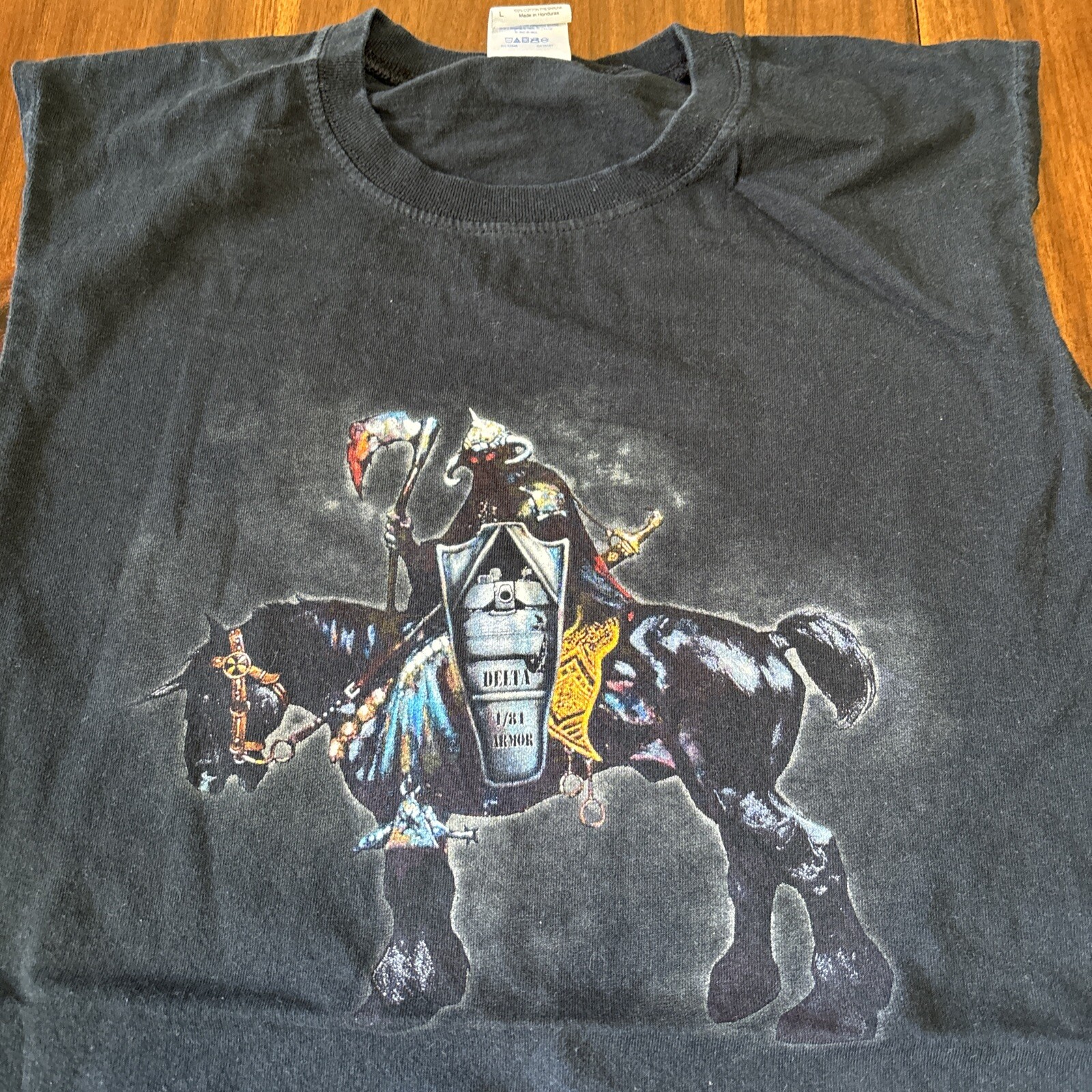 Vintage Delta 1/81 Armor Warlords Sleeveless Shirt Large