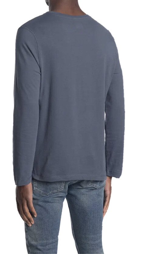 Hurley Takeout Framed Long Sleeve T-Shirt Crew Neck Blue/Green Premium CVC LS