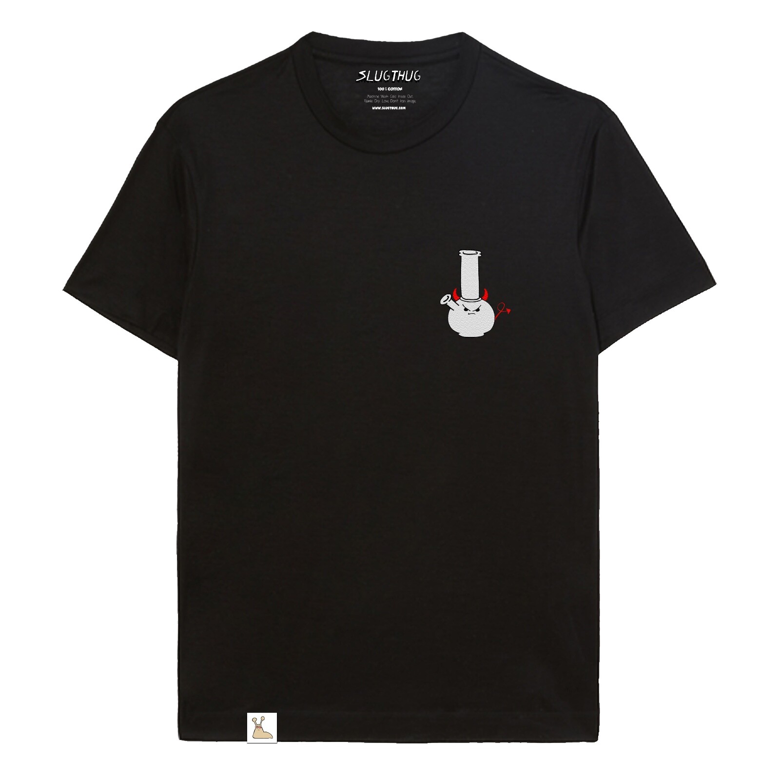 « Devils Bong » High Quality T-shirt, Devils Bong Embroidery Stoner Tee SLUG THUG